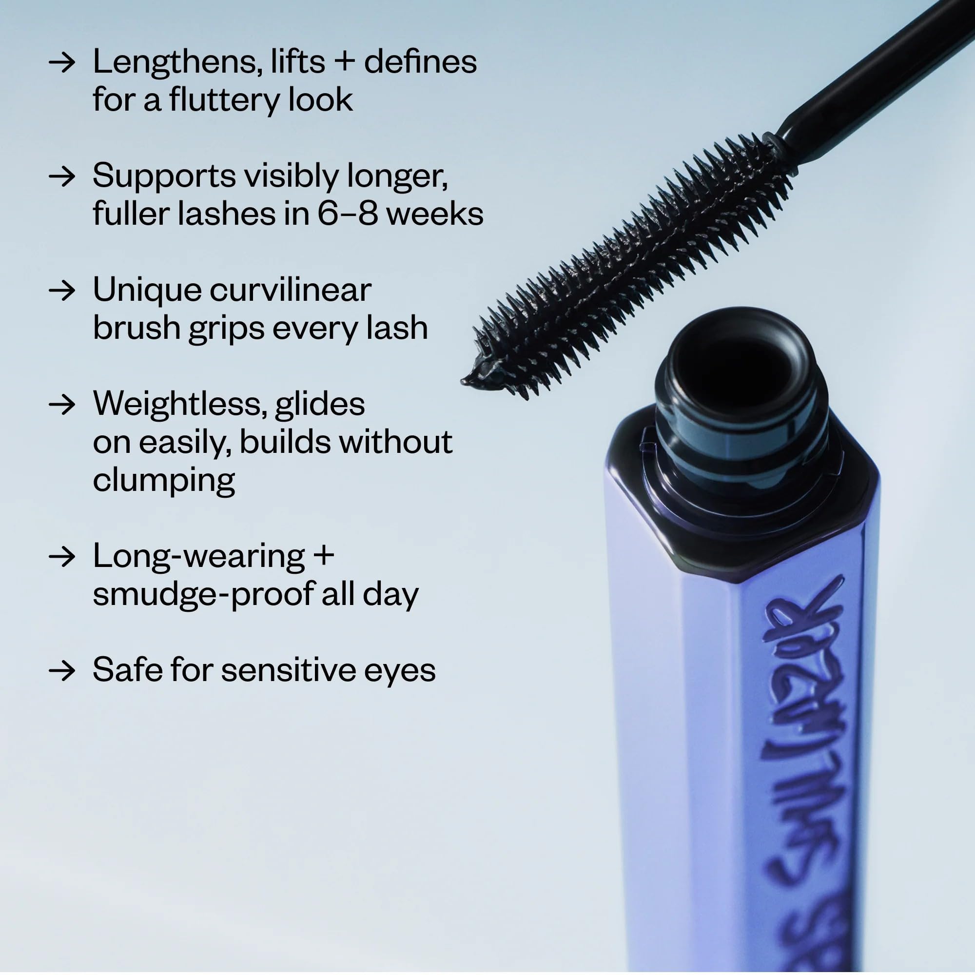 Kosas Soulgazer Lengthening + Lifting Peptide Mascara – Smudge-Proof, Clump-Free Mascara + Lash Serum 2-in-1 for Long, Defined Lashes – Curvilinear Molded Brush, Vegan, Sensitive-Eye Safe Kosas buy supplements canada