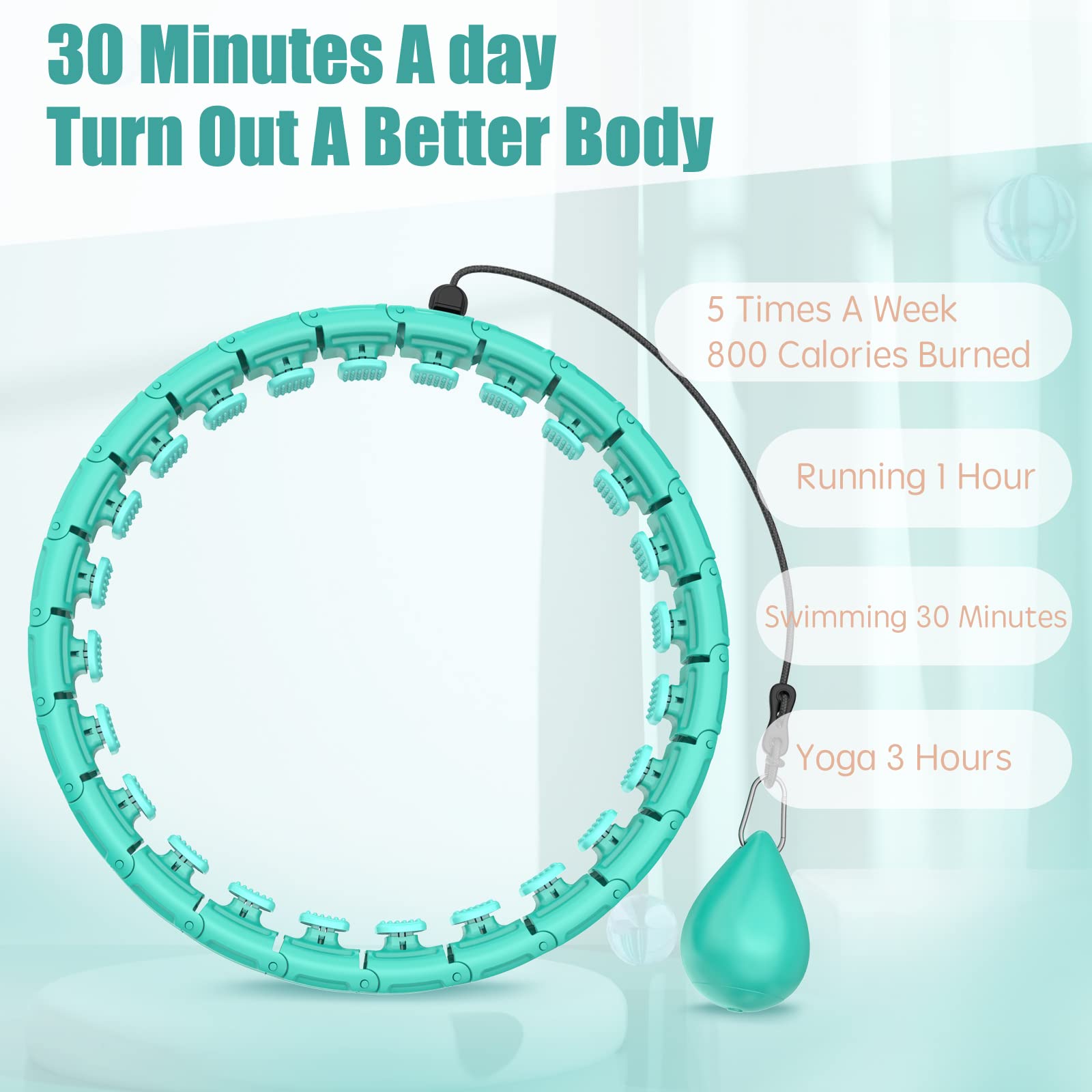 OurStarry 32 Knots Weighted Workout Hoop Plus Size, Smart Waist Exercise Ring OurStarry buy supplements canada