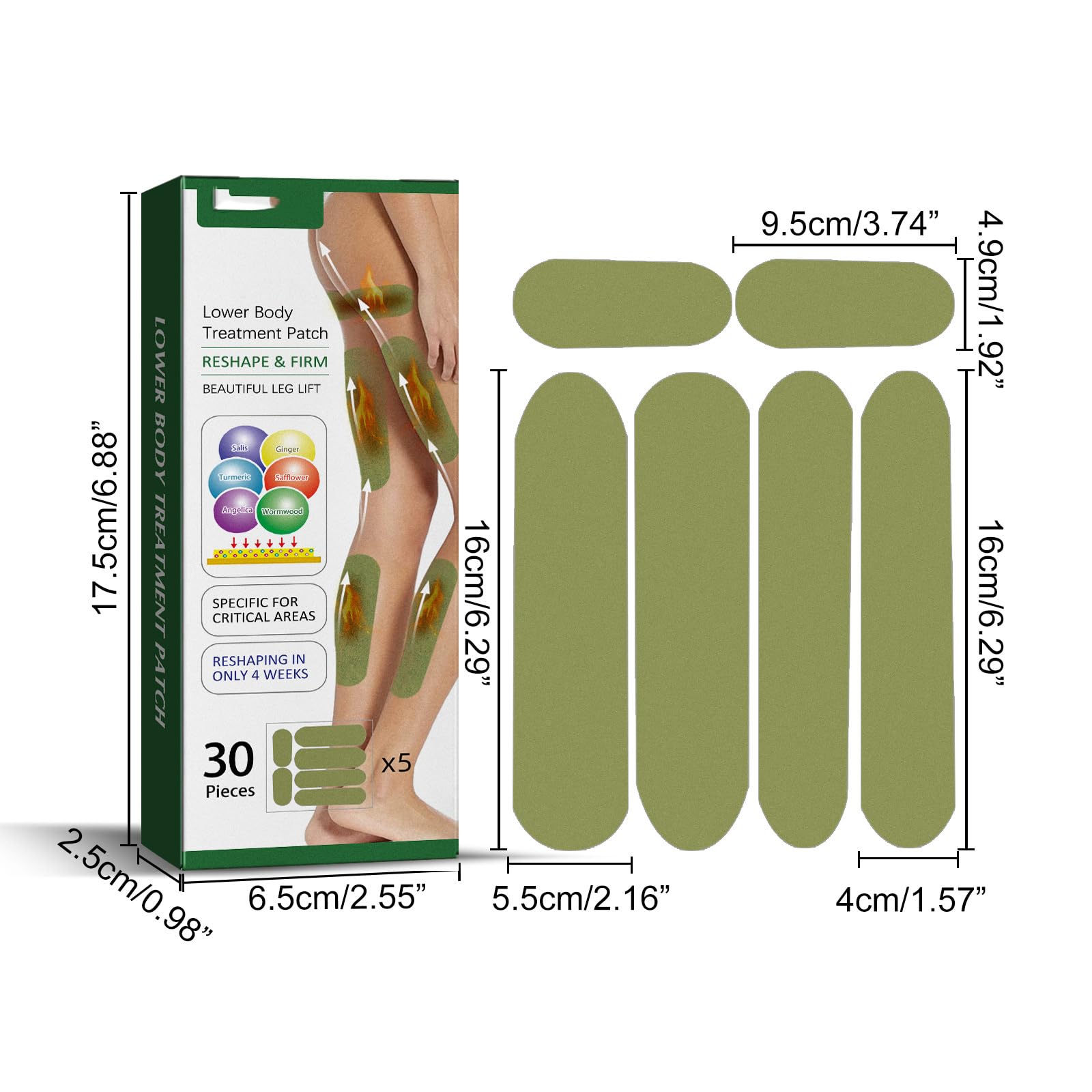 Herballegs Cellulite Reduction Patches, 2 Boxes/60PCS HerbalLegs Patches, Herbal Leg Lifting YSIRFD buy supplements canada