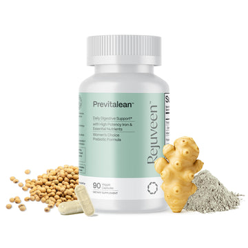 Rejuveen Previtalean | Prebiotic Fiber Supplement for Women | Supports Gut Health & Red Blood Cell Production | Contains Highly Bioavailable Iron, Folate & Vitamin B12 | 90 Ct, 30 Servings Rejuveen buy supplements canada