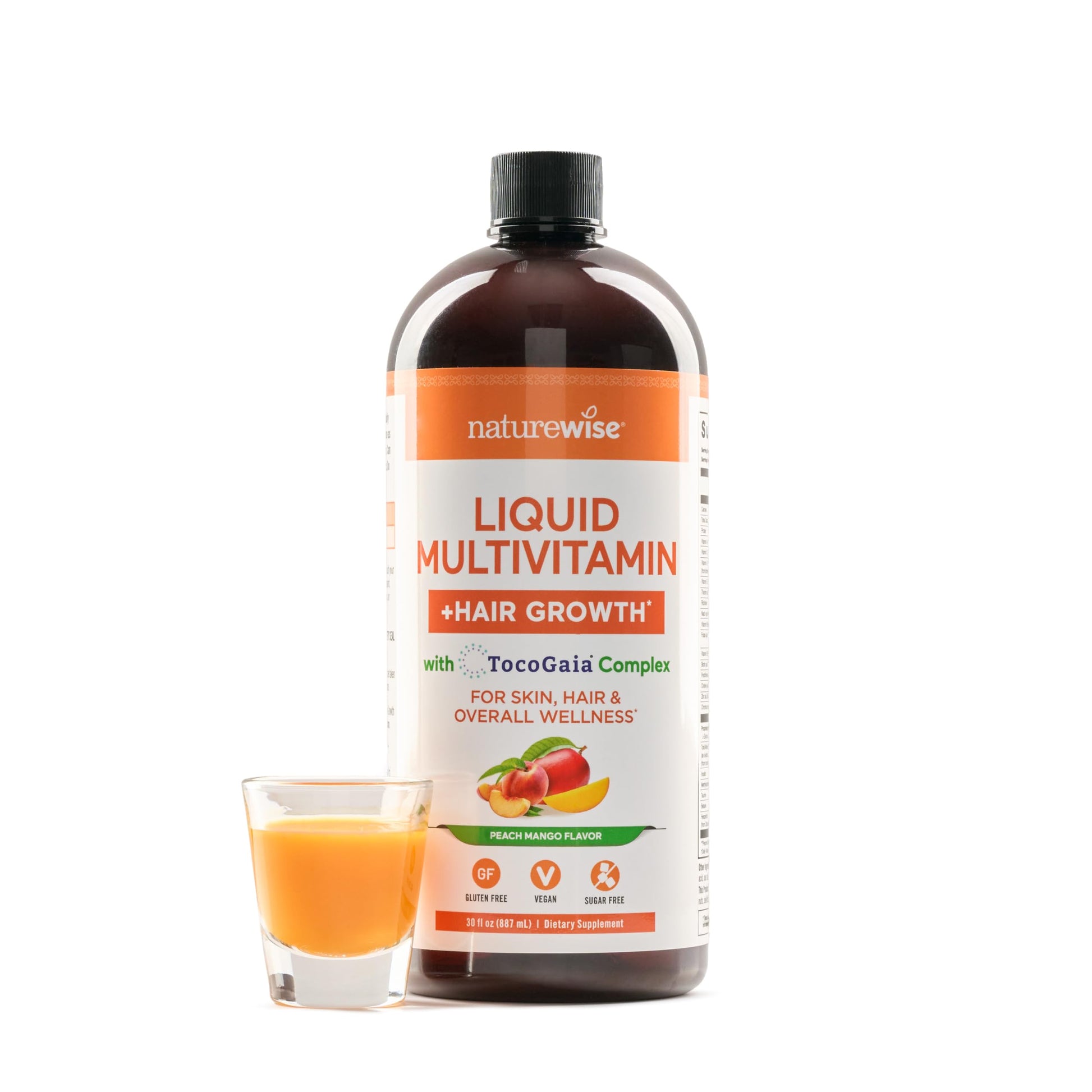NatureWise Liquid Multivitamin Hair Growth for Women & Men + Tocogaia® for Hair Growth & Skin Elasticity Support + Biotin, Vitamin D, E, B NatureWise buy supplements canada