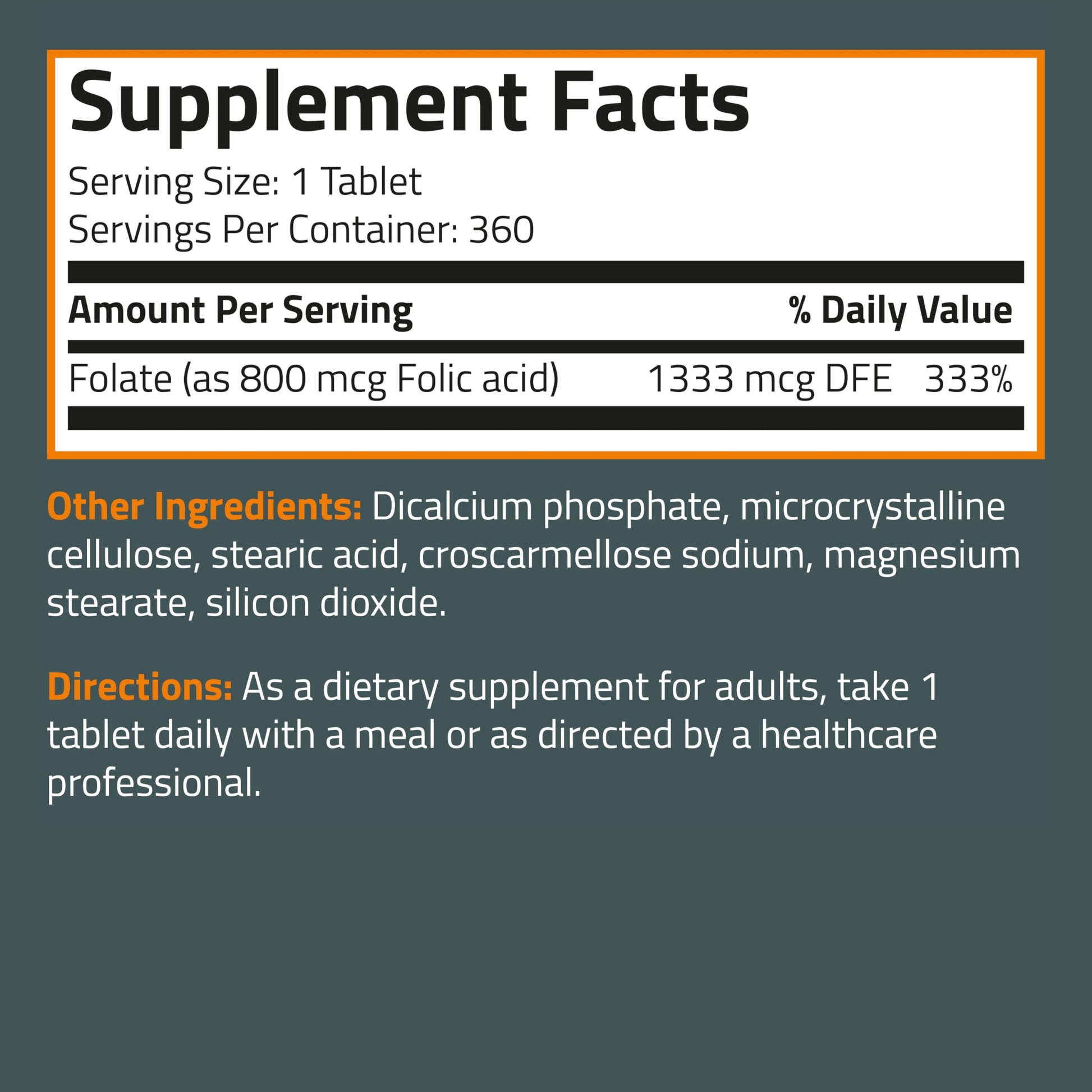 Bronson Folic Acid 800 MCG Supports Prenatal Development, 1 Year Supply, Non-GMO Bronson buy supplements canada