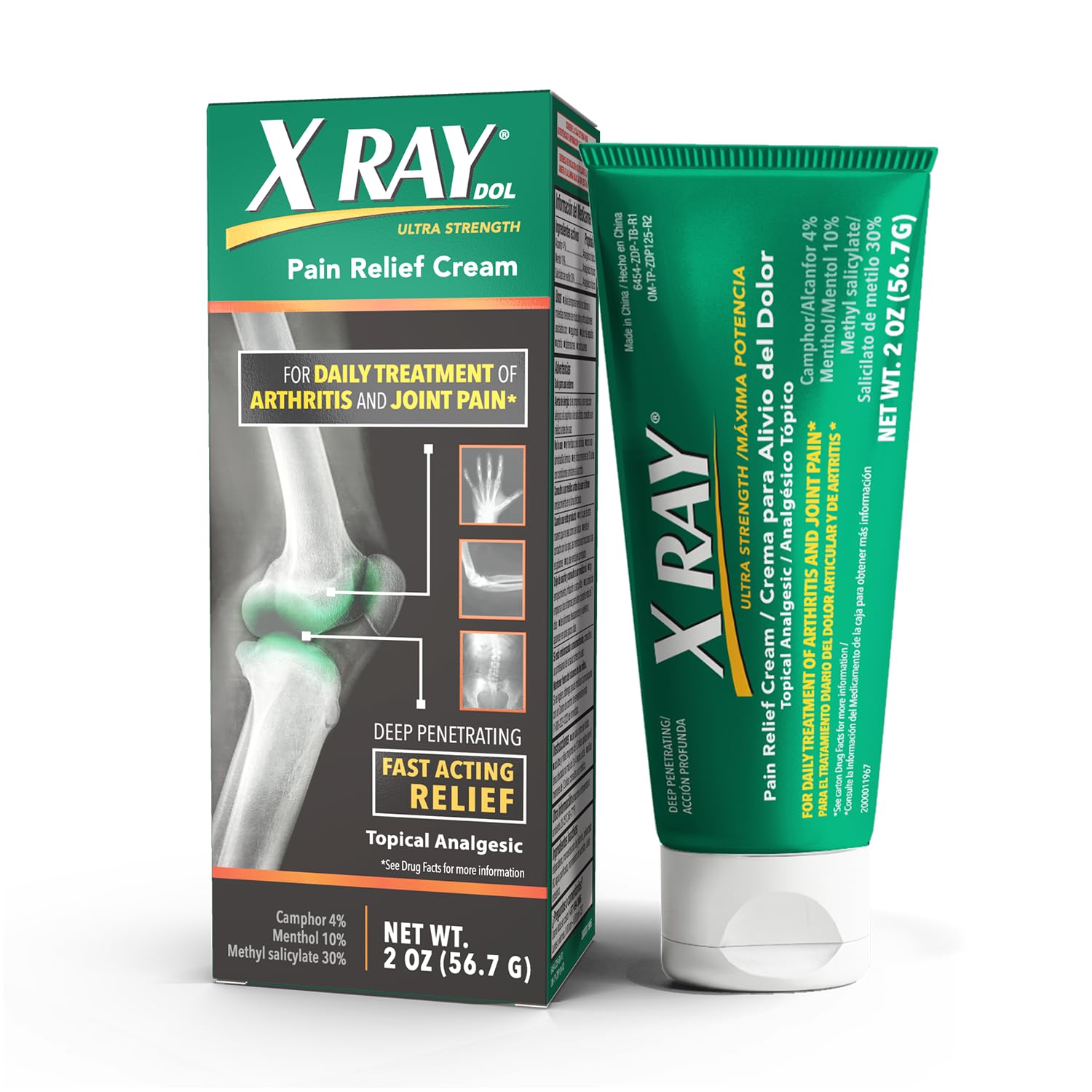 X Ray Dol Topical Arthritis Pain Reliever Cream, for Daily Joint & Muscle Pain, Full Prescription Strength, Fast-Acting Relief, 2 Ounces X Ray Dol buy supplements canada