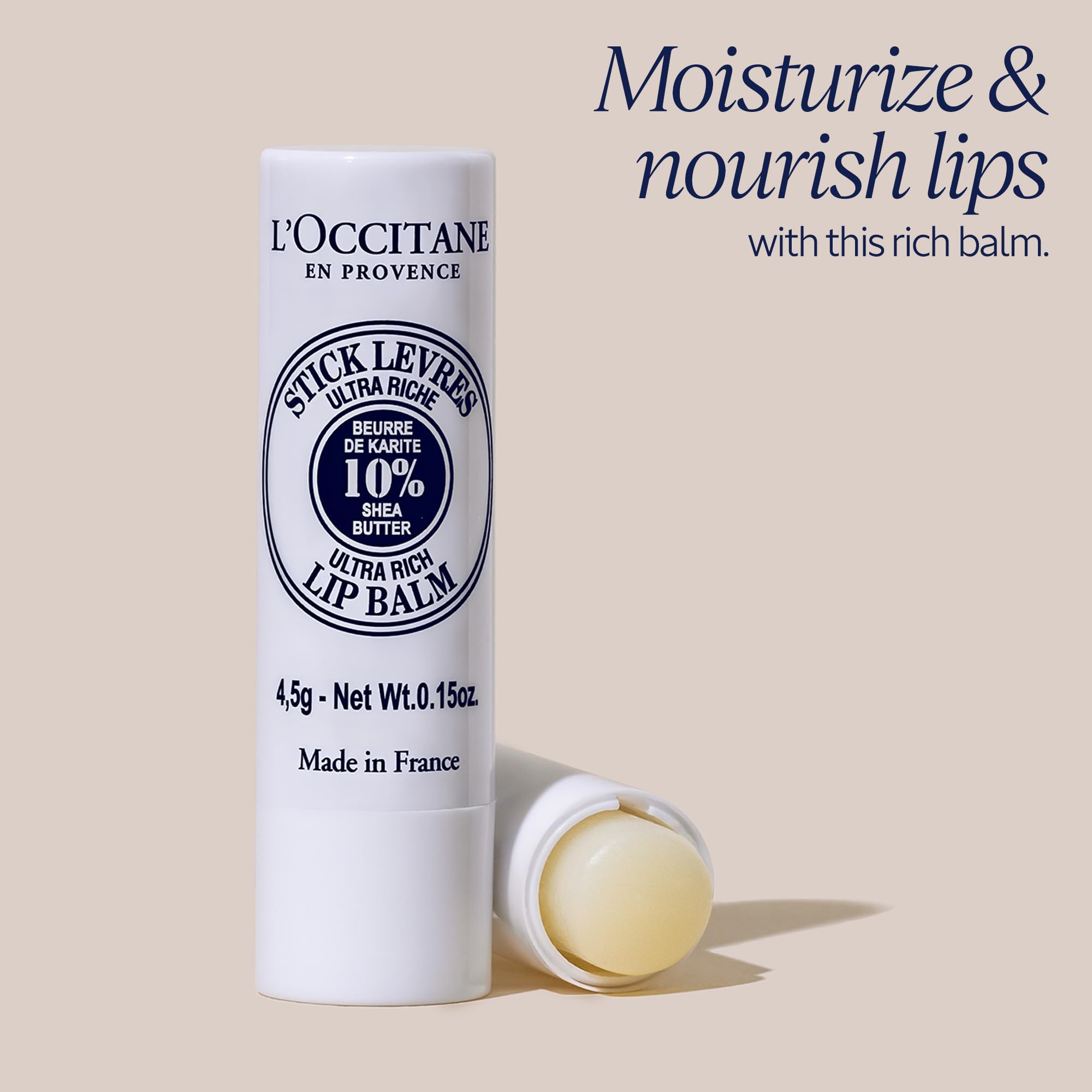 L'OCCITANE 10% Organic Shea Butter Ultra Rich Lip Balm Stick, Moisturizes, Nourishes, Repairs & Softens Dry, Chapped Lips, Long Lasting, Vegan L'OCCITANE buy supplements canada
