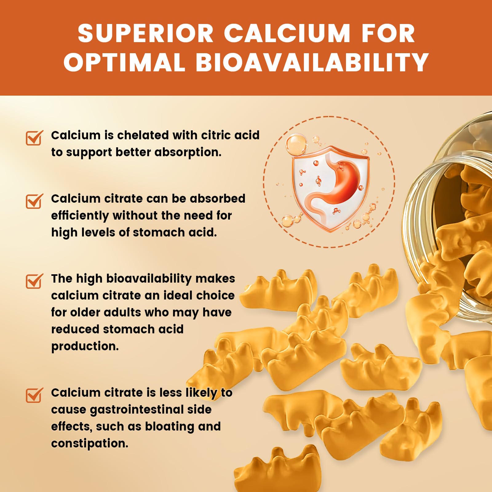 GONGOTA Calcium Citrate 1200mg with Vitamin D3 Gummies, Chewable Calcium for Bone, Muscle, Joints, Immune Support, Calcium Supplements for Women & Men,Sugar Free, Pineapple Flavor - 120 Gummies GONGOTA buy supplements canada