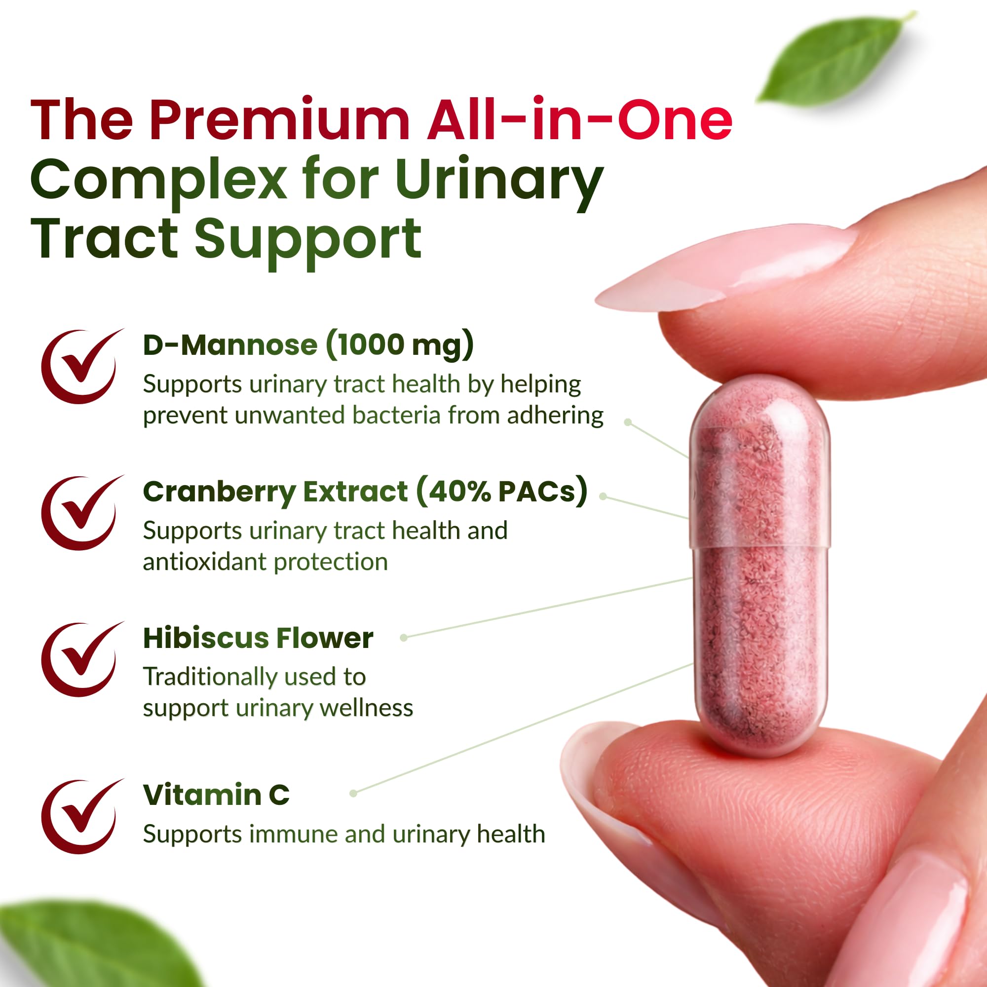 ForestLeaf D Mannose Supplements for Women & Men - D-Mannose 1000mg Capsules with Cranberry, Hibiscus & VIT C - DMannose Pills for UTI ForestLeaf buy supplements canada
