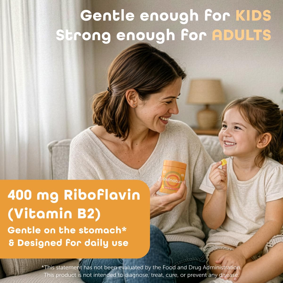 kindnature Vitamin B2 Gummies - Riboflavin 400mg Supplement for Kids & Adults - Non-GMO, Soy & Gluten-Free, Vegan Chewable Gummies (30 Day Supply) (2) kindnature buy supplements canada