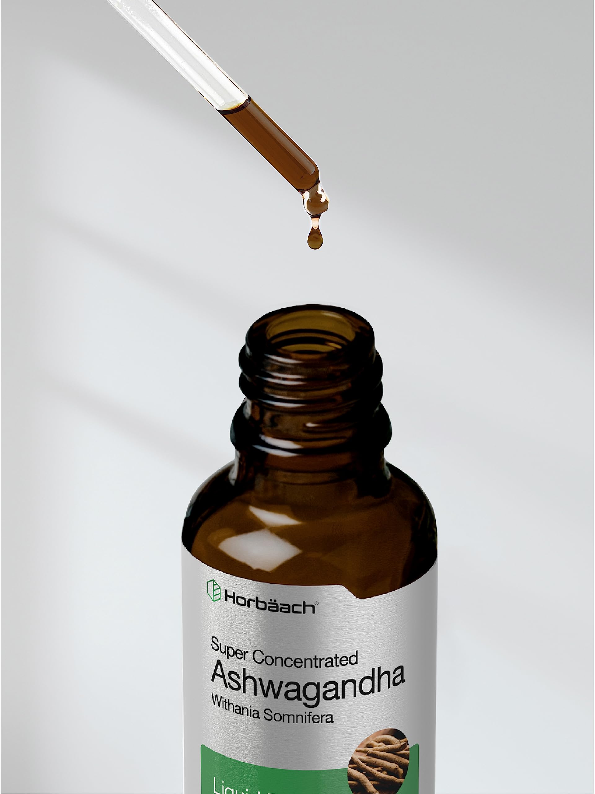 Ashwagandha Root Liquid Extract | 2 fl oz | Alcohol Free Tincture | Vegetarian, Non-GMO, Gluten Free Supplement | by Horbaach Horbäach buy supplements canada