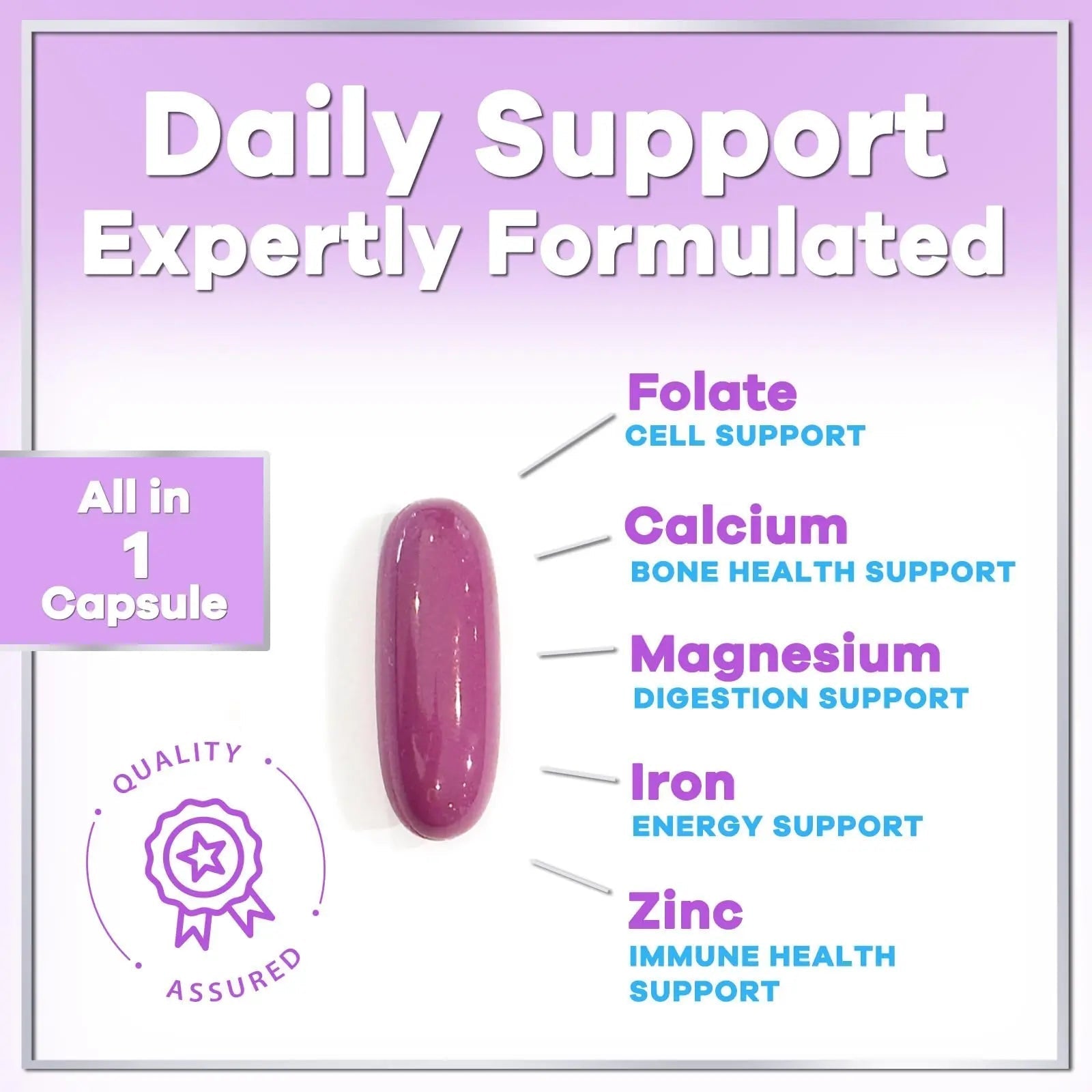 Multivitamin For Women - Complete Daily Woman's Multivitamins with Biotin, Calcium, Folic Acid, Iron, Zinc, Vitamin A, C, D, E & B Vitamins Hello Lovely! buy supplements canada