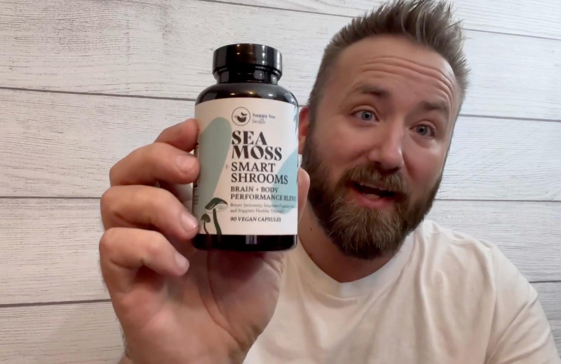 HAPPY FOX Irish Sea Moss Capsules & Mushroom Complex - Organic Seamoss with Adaptogens for Brain Health, 1500mg, 90 Vegan Capsules, Organic Mushroom Supplement HAPPY FOX buy supplements canada