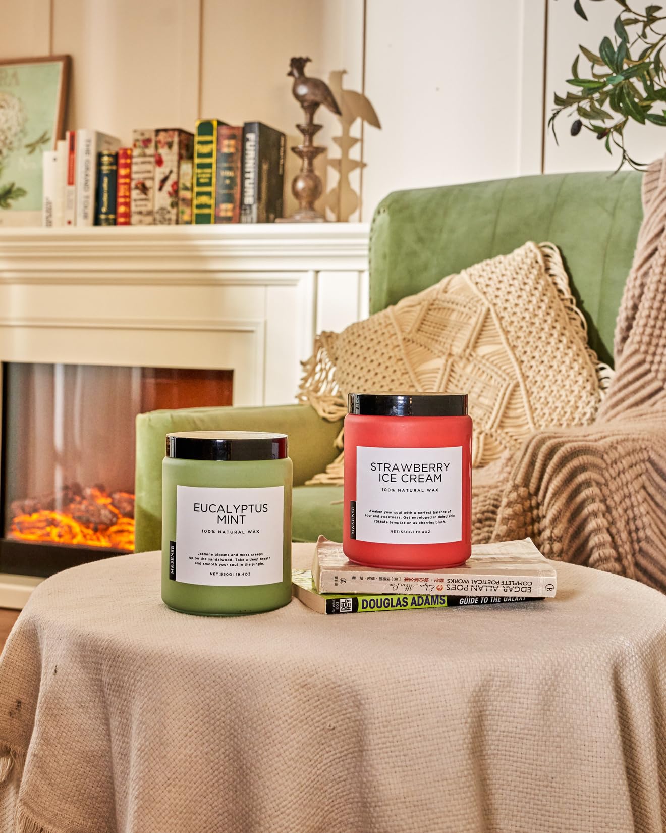 M&SENSE Eucalyptus Mint Candles for Home Scented, 19.4oz 110 Hours Burn Soy Aromatherapy M&SENSE buy supplements canada