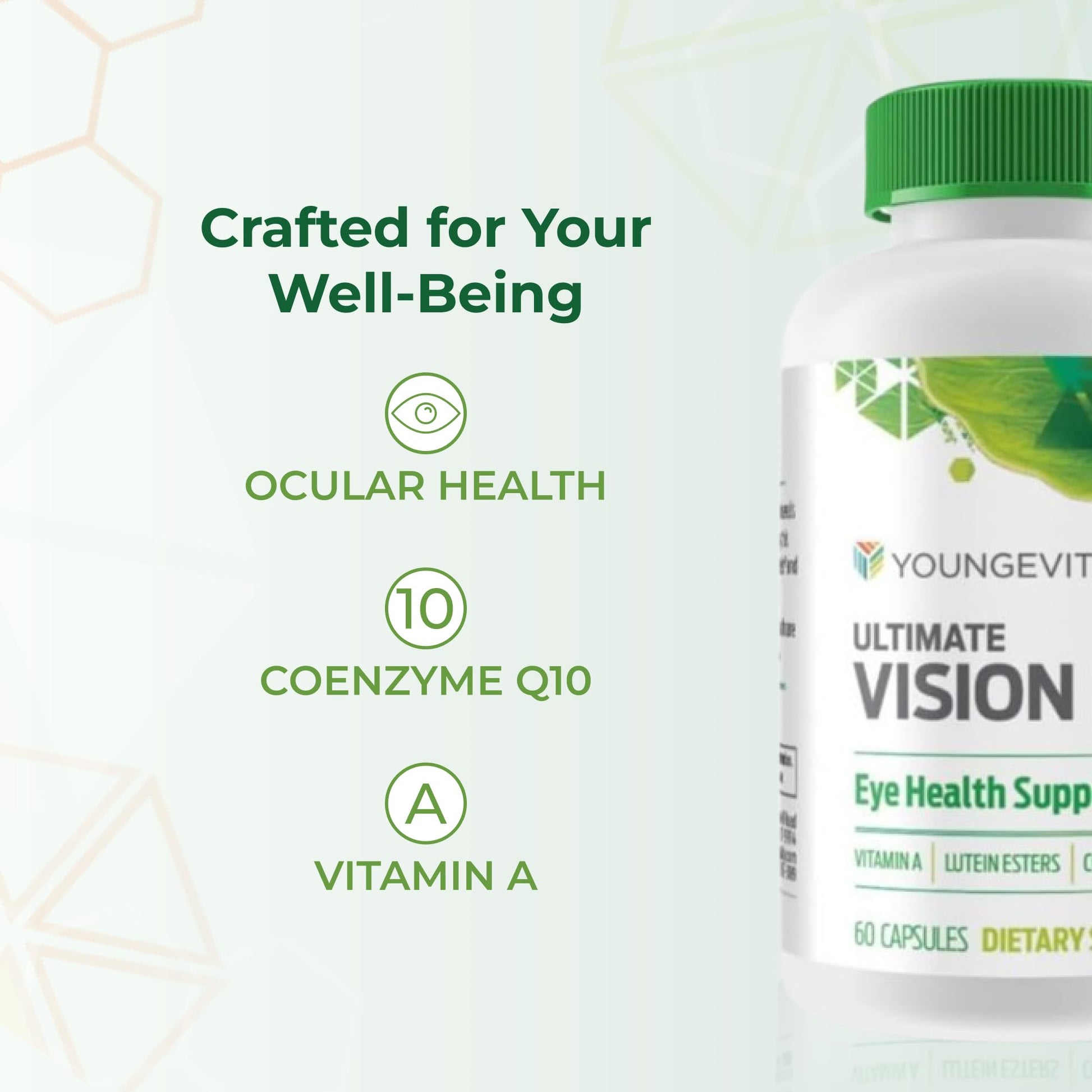 Youngevity Ultimate Vision FX™ - Eye Vitamin & Mineral Supplement Blend - Lutein, CoQ10, Vitamins A, C, E, Zinc, Chromium, Selenium for Eye Health (60 Capsules) Youngevity buy supplements canada