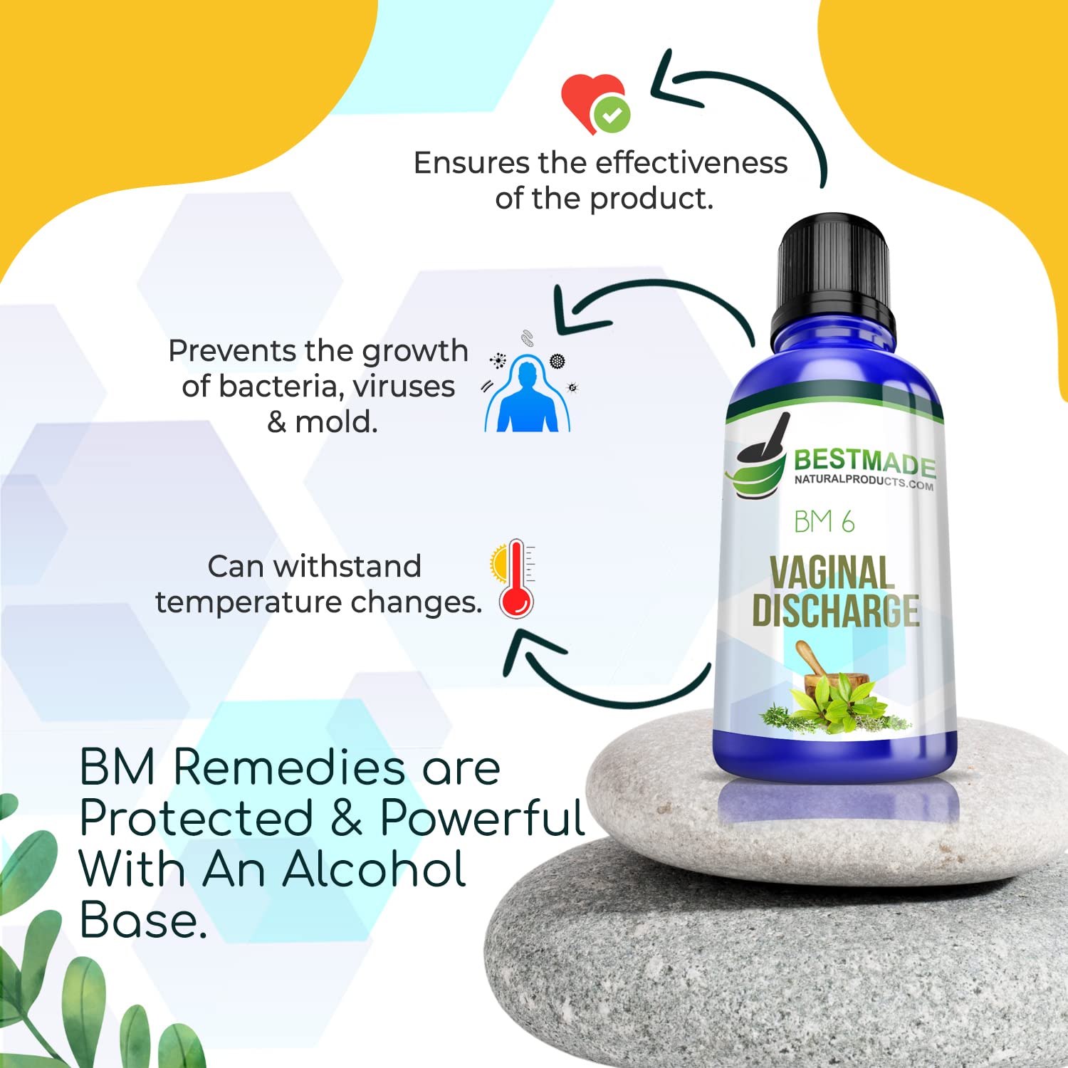 Vaginal Discharge BM6 - Natural Remedy for Leucorrhea, Unusual Vaginal Discharge & Odor, Helps Relieve Bestmade Naturalproducts.com buy supplements canada