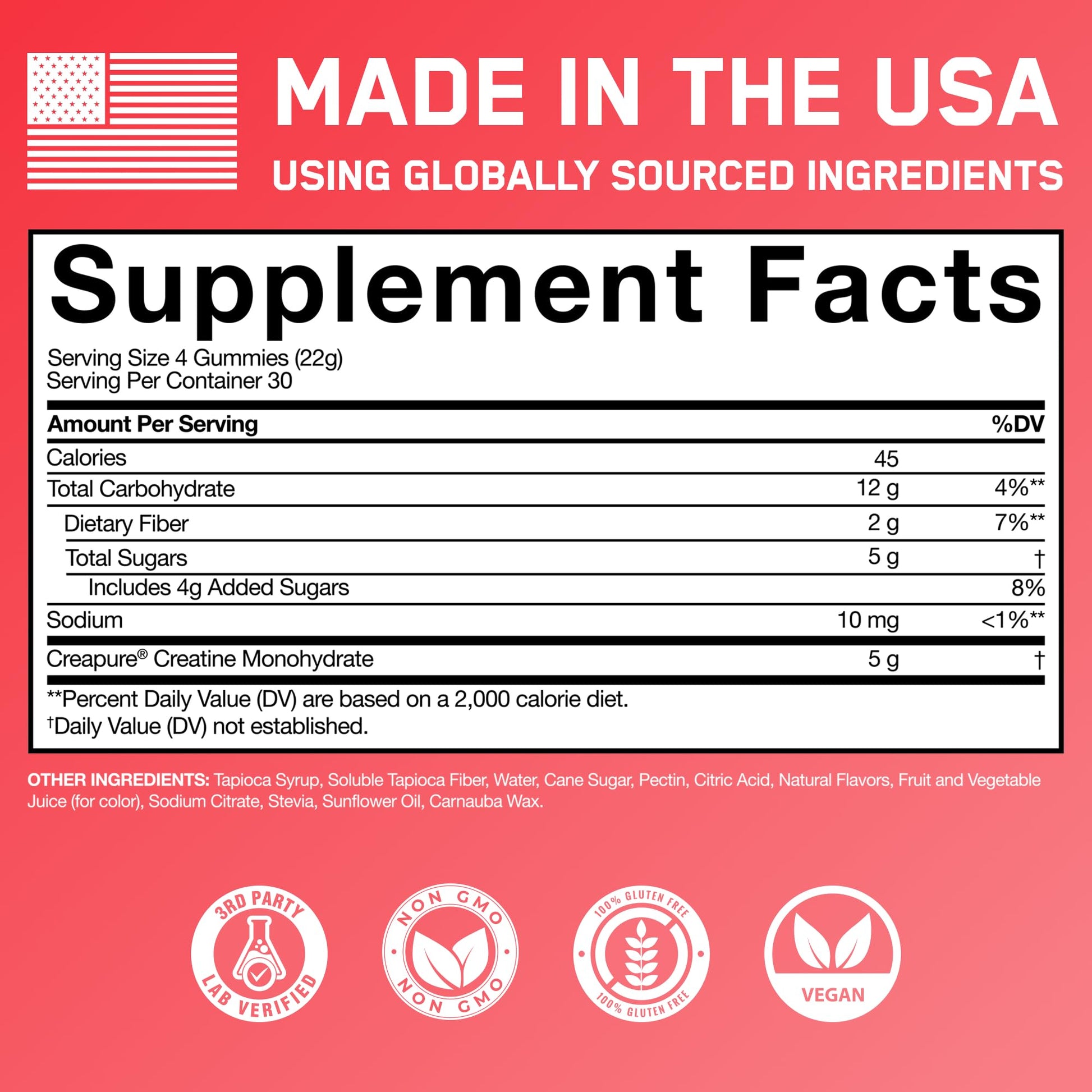 SteelFit Creapure Creatine Monohydrate Gummies for Men & Women, Juicy Watermelon - Gym Workout Nutritional Supplements for Muscle Gain, Brain Health & Strength Building Dietary Supplement, 120 Gummies SteelFit buy supplements canada