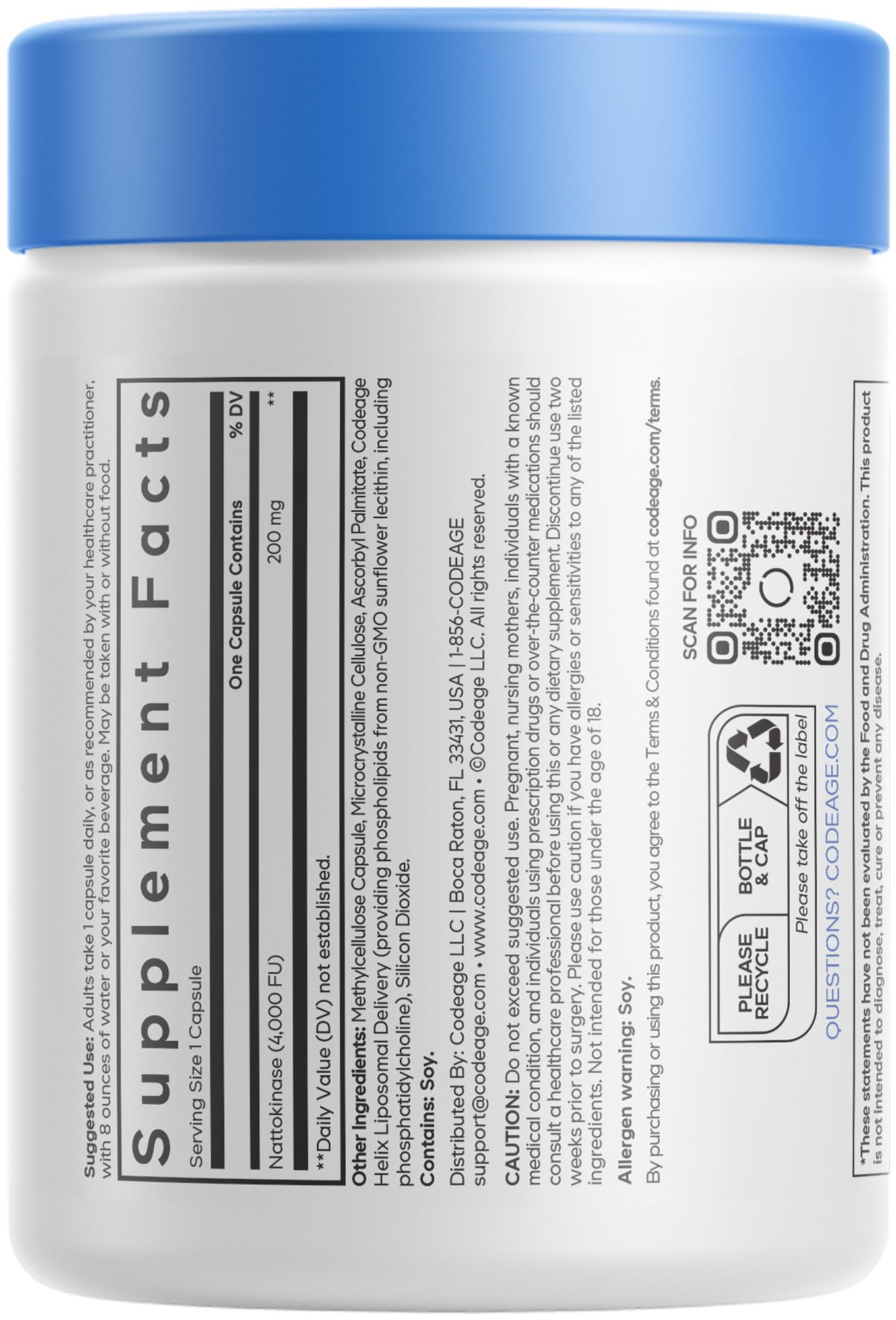 Codeage Liposomal Nattokinase Supplement – Nattokinase 4000 FU, Liposomal Delivery - Vegan, Non-GMO – 90 Capsules Codeage buy supplements canada