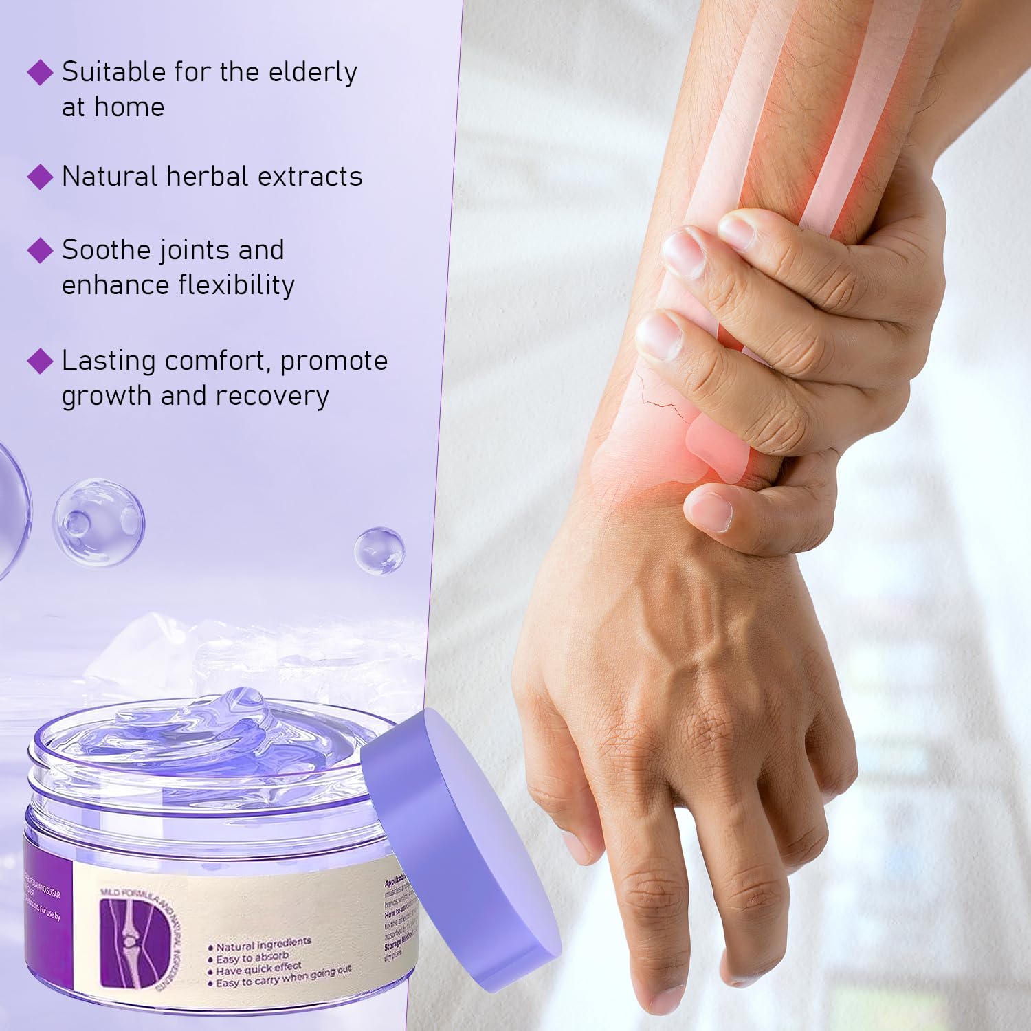 2PCS Soothing Relief Massage Gel, Joint Gel Purple Gel Cooling Activities Throughout The Body, Soothing Knees, Lumbar, Neck, Back, Shoulders, Hands, and Feet iaredon buy supplements canada