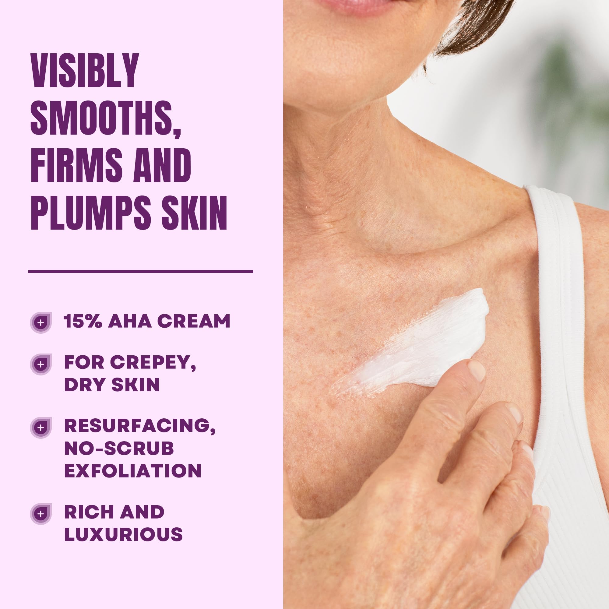AmLactin Crepe Firming Cream - Therapeutic Skin Tightening Cream for Body – No-Scrub Exfoliator and Moisturizer AmLactin buy supplements canada