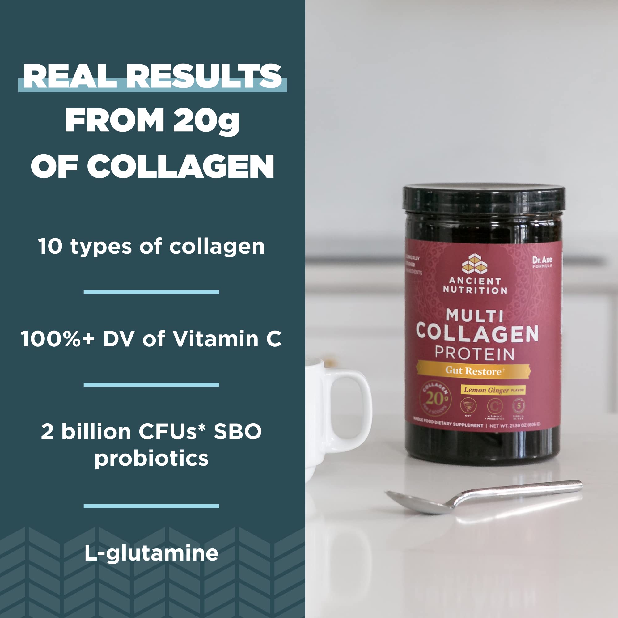 Ancient Nutrition Collagen Powder Protein, Multi Collagen Protein, Hydrolyzed Collagen Peptides Supports Skin and Nails, Joint Supplement (Gut Restore, 20 Servings) Ancient Nutrition buy supplements canada