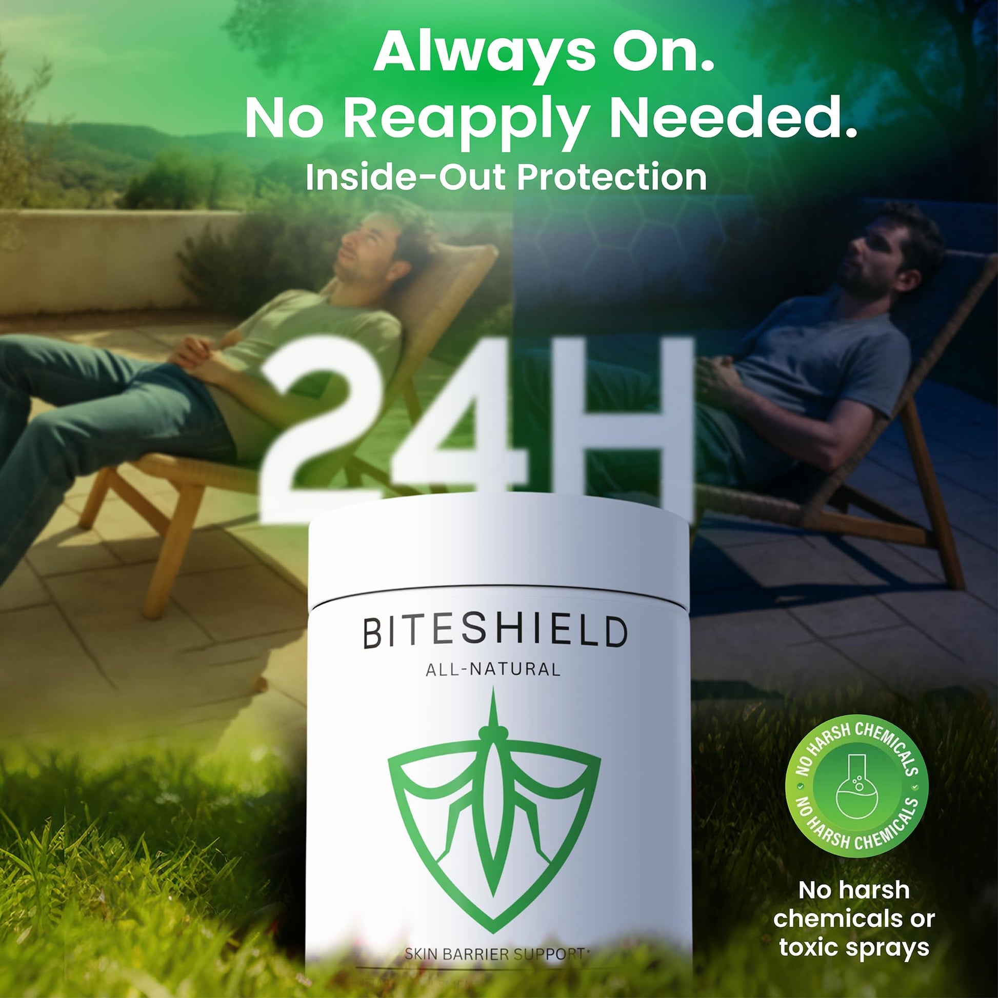 All-Natural Daily Supplement for “Bite Magnets” – 24/7 Plant-Based Alternative to Mosquito Repellents, Insect Sprays & Bug Sprays – Supports Skin, Wellness & Outdoor Comfort BITESHIELD buy supplements canada
