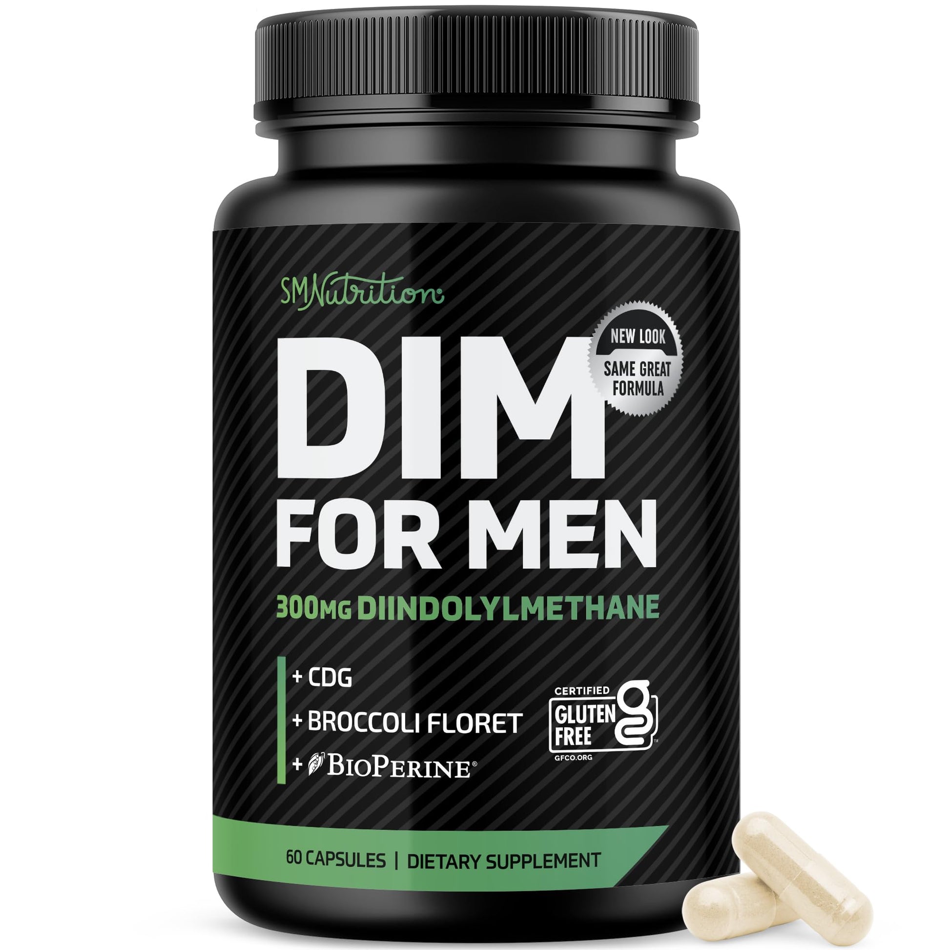DIM Supplement for Men 300mg | Estrogen Blocker & Aromatase Inhibitor | Extra Strength Men’s Hormone Balance & Fitness Booster with Diindolylmethane Plus CDG SMNutrition buy supplements canada