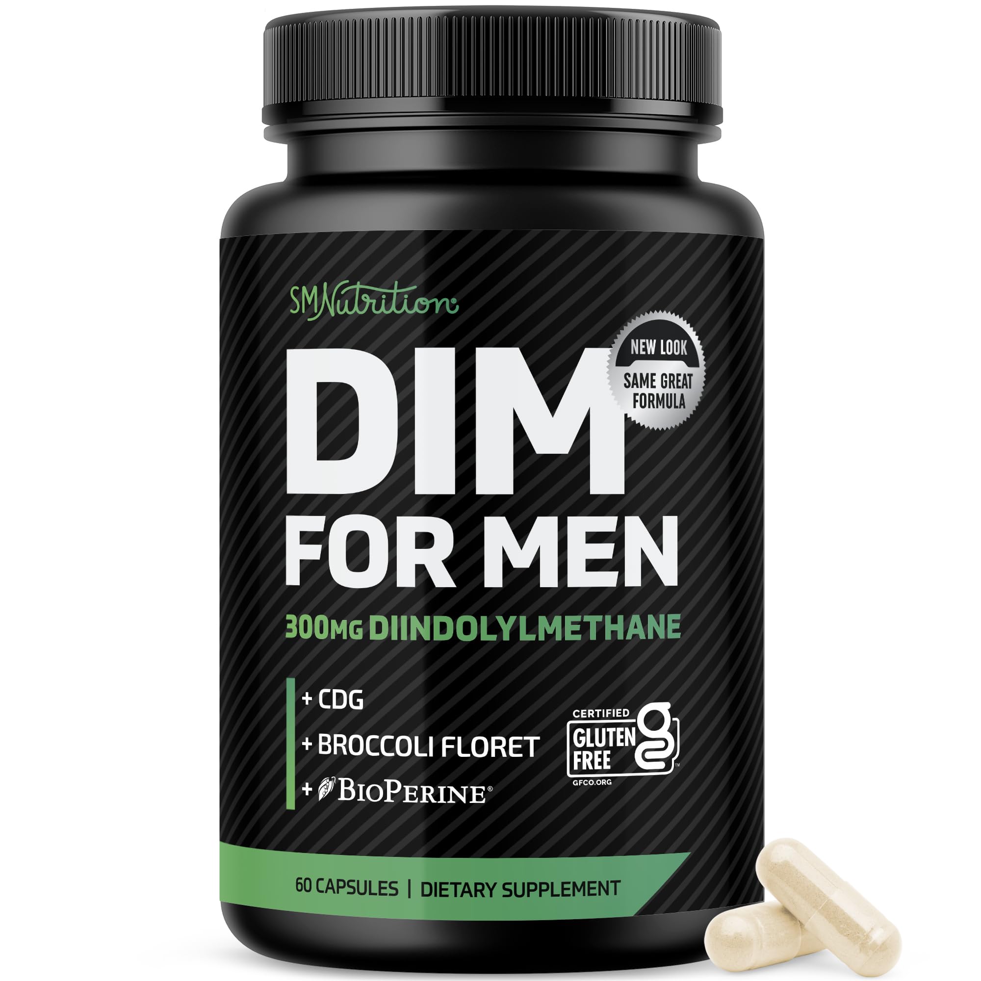 DIM Supplement for Men 300mg | Estrogen Blocker & Aromatase Inhibitor | Extra Strength Men’s Hormone Balance & Fitness Booster with Diindolylmethane Plus CDG SMNutrition buy supplements canada