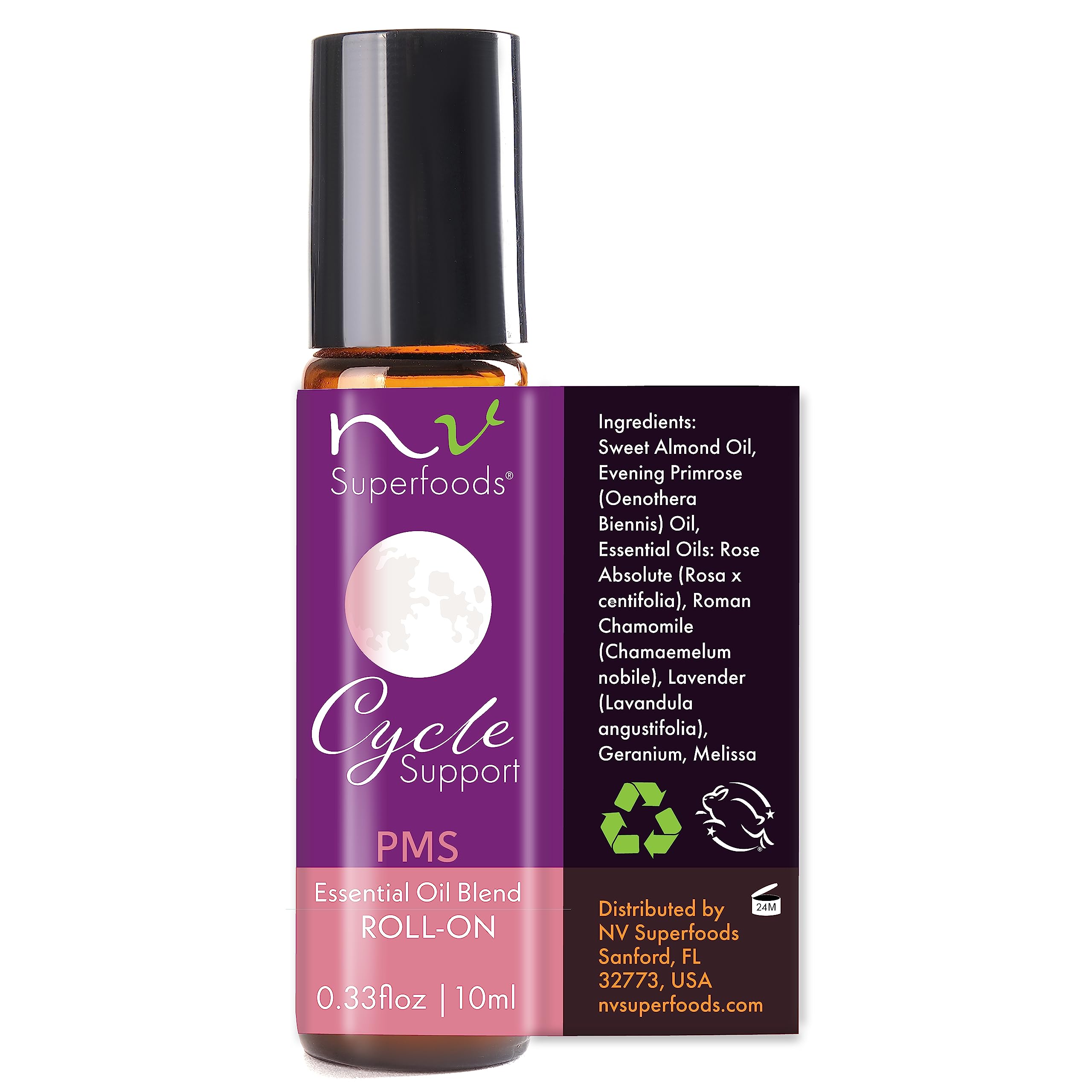 NV Superfoods Cycle Support - Essential Oil Roll-On - 10 ml – 100% Pure Therapeutic Grade NV Superfoods buy supplements canada