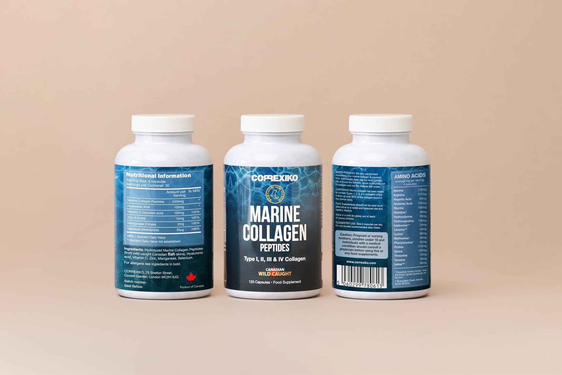 CORREXIKO Marine Collagen Pills, High Strength 2200mg Anti-Ageing Tablets CORREXIKO buy supplements canada
