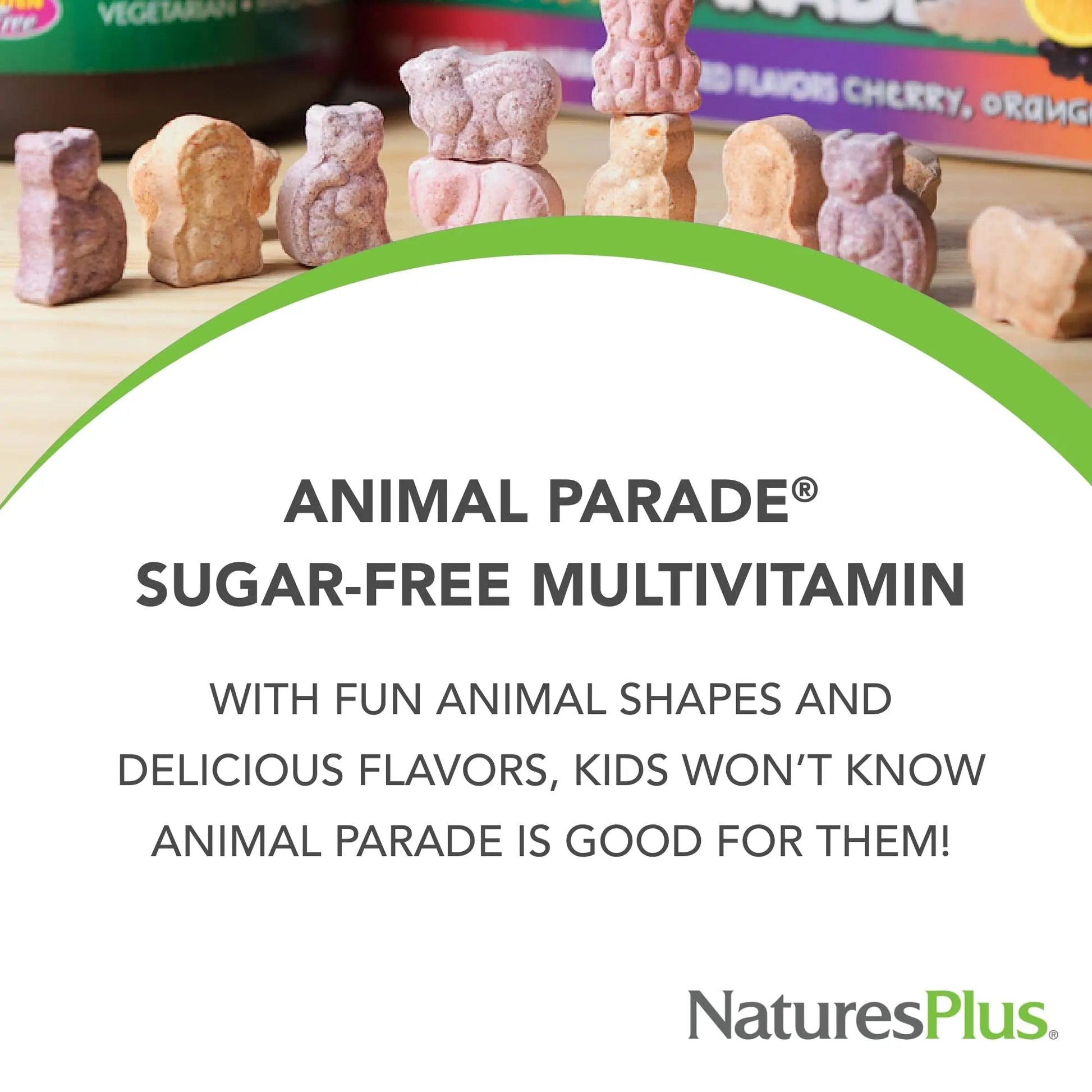 NaturesPlus Animal Parade Sugar-Free Children's Multivitamin - Assorted Cherry, Grape & Orange Flavors - Pack of 2 NaturesPlus buy supplements canada