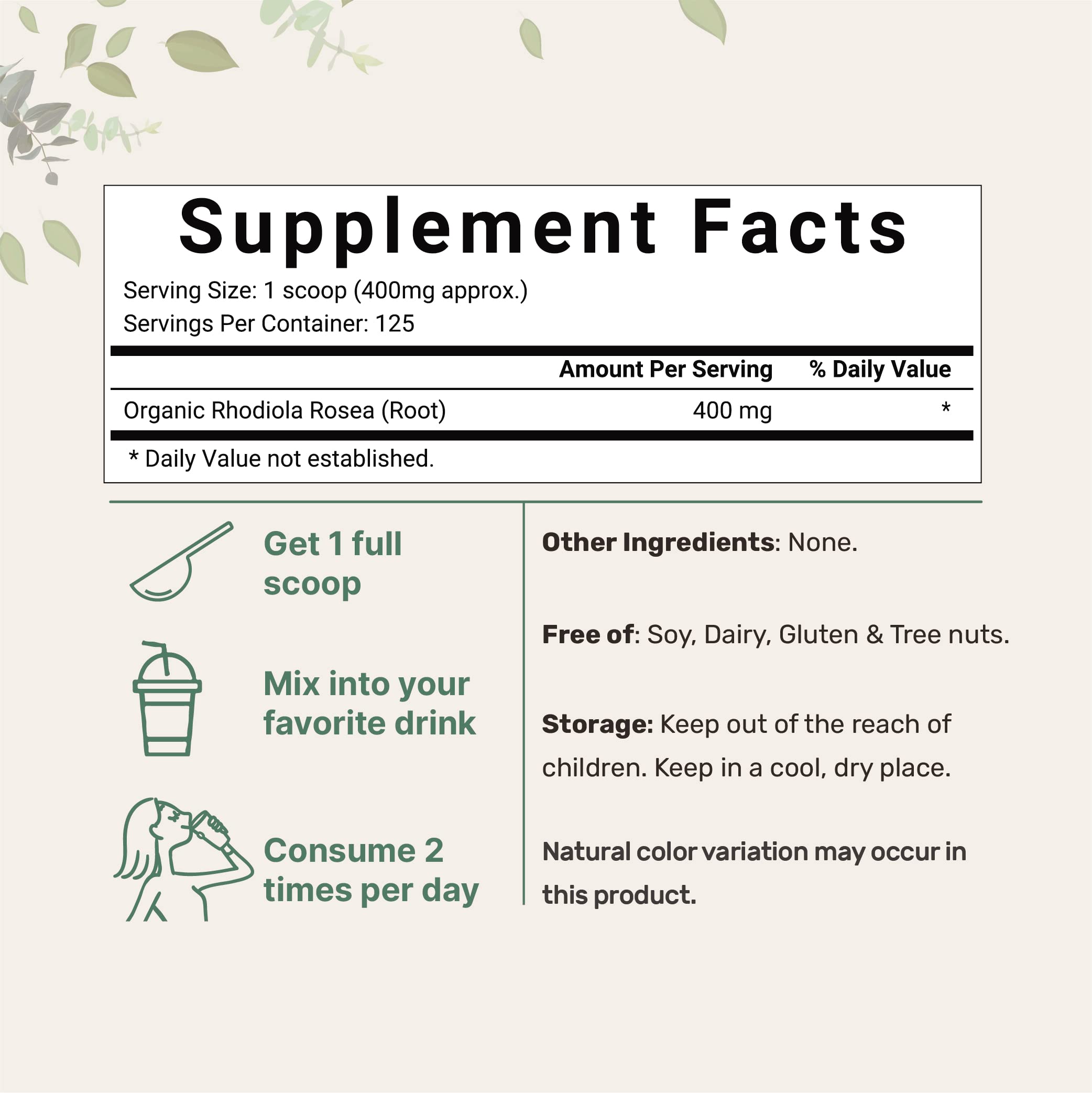 Micro Ingredients Organic Rhodiola Rosea Root Extract, 50g Powder | Adaptogenic Herb Micro Ingredients buy supplements canada