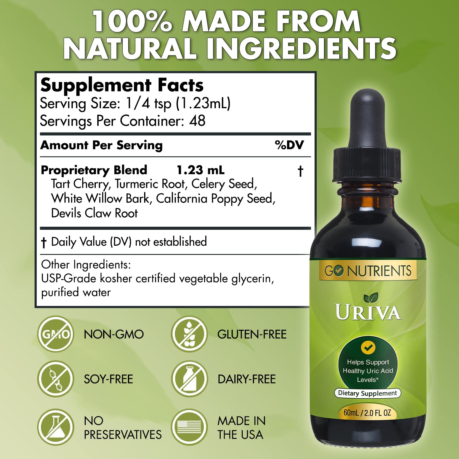 Go Nutrients Uriva Advanced Uric Acid Flush Cleanse with Tart Cherry Extract Celery Seed Extract Turmeric Go Nutrients buy supplements canada