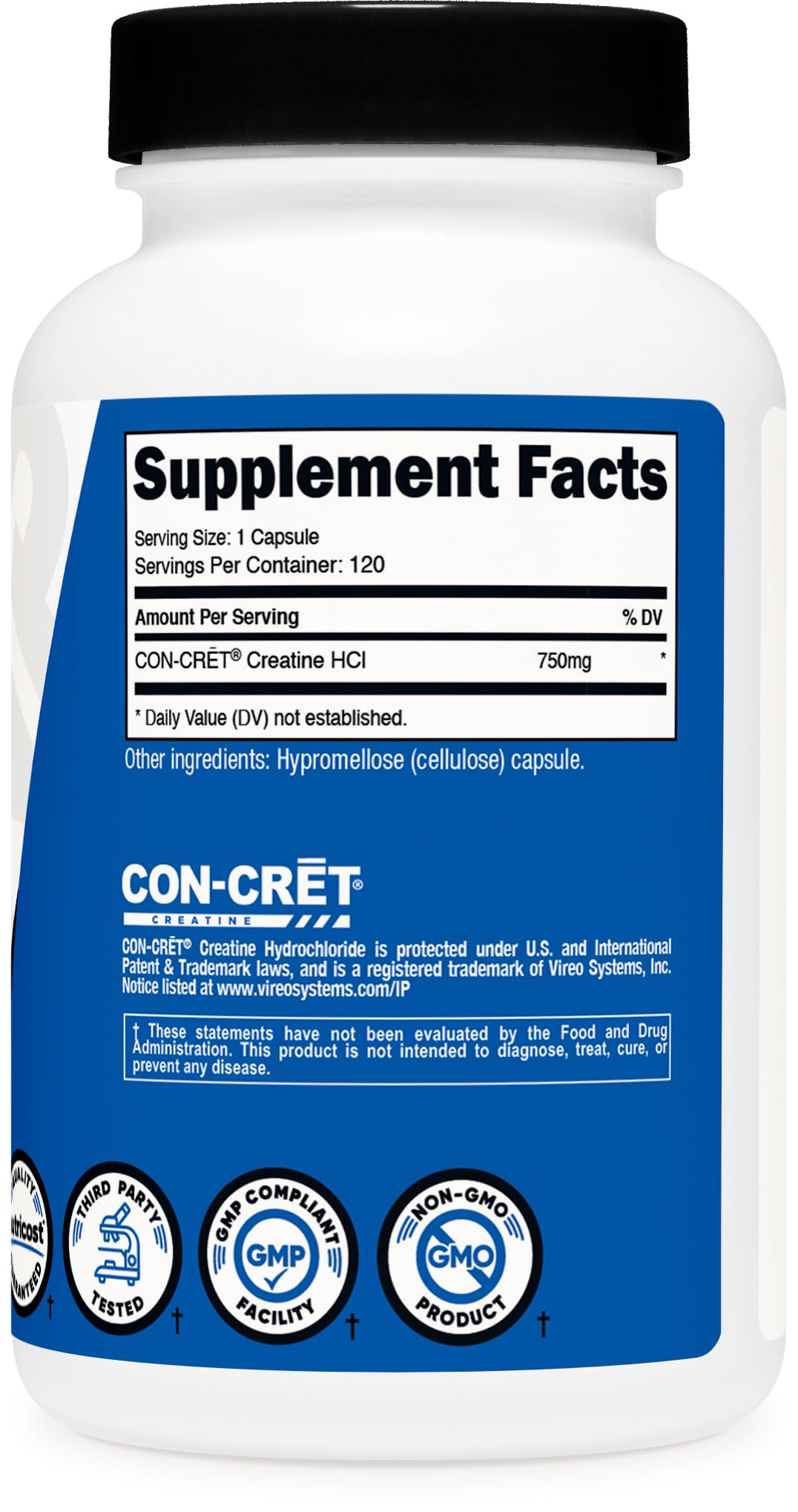 Nutricost Creatine HCl 120 Capsules - Made with CON-CRET Creatine, 750 MG Per Capsule Nutricost buy supplements canada