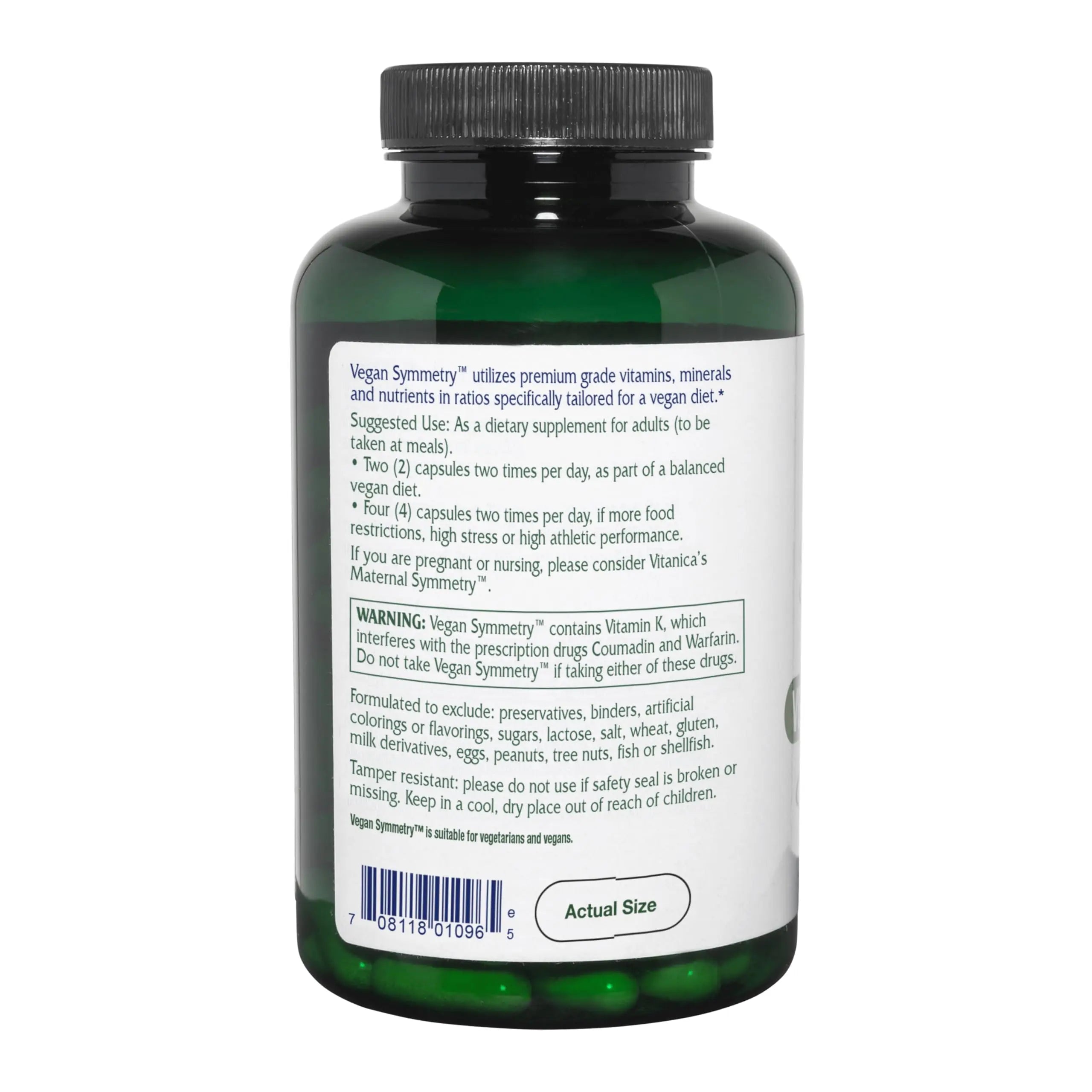 Vitanica Vegan Symmetry - Daily Multivitamin for Vegans - Heart, Bone & Immune System Health Support with Vitamin B12, Zinc, Calcium Vitanica buy supplements canada