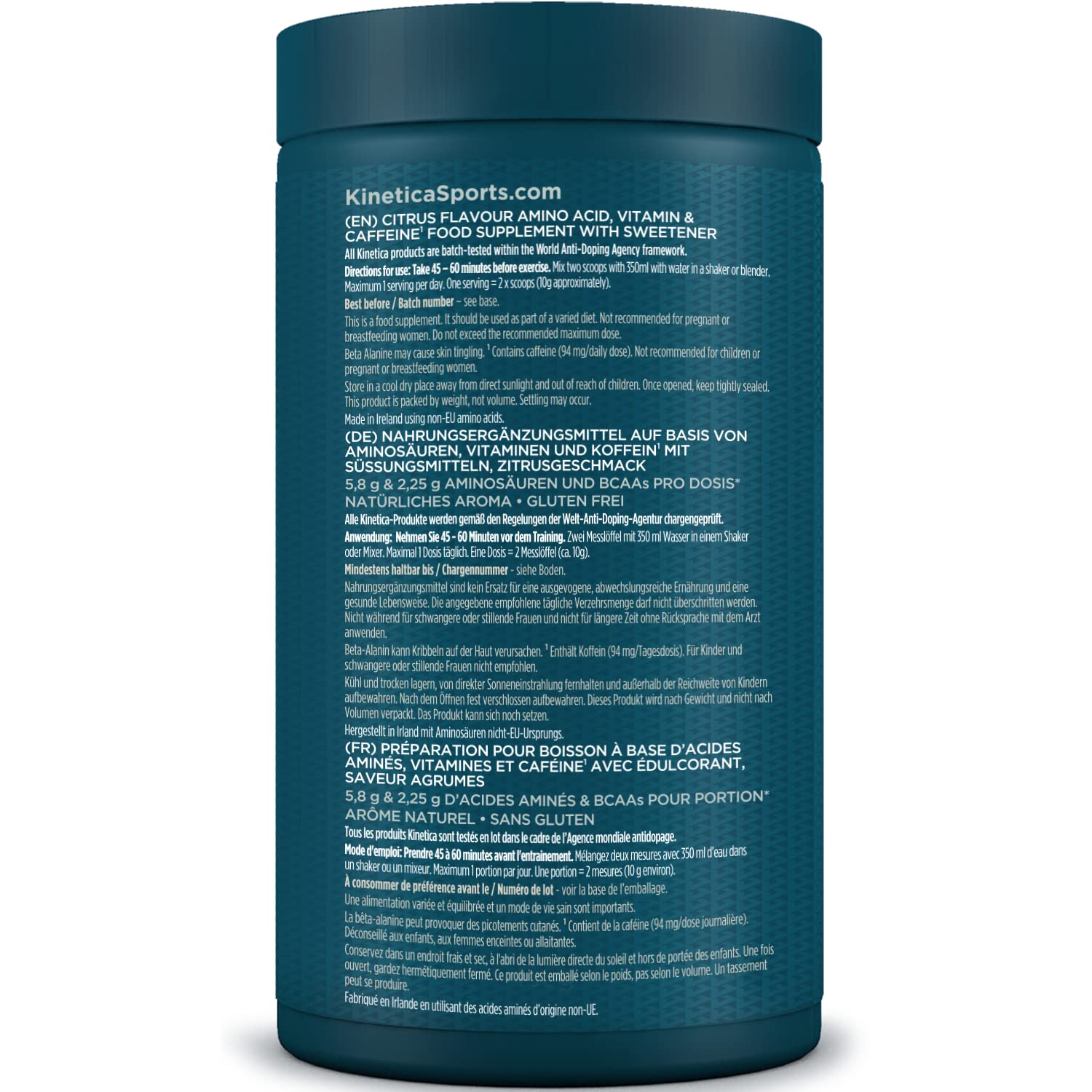 Kinetica PreFuel, Pre Workout, 5.7g Amino Acids & 2.2g BCAA's per Serving, 30 Servings Kinetica buy supplements canada