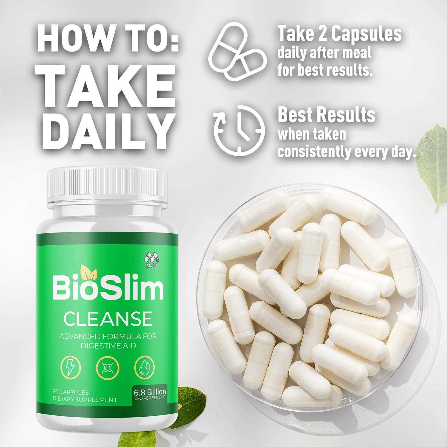 (3 Pack) Bioslim Cleanse Capsules, Official Bioslim Cleanse Supplement Pills with All Natural Ingredients, Advanced Active Health Lifestyle Formula with Premium Vitamins for Women & Men (180 Capsules) MJO buy supplements canada