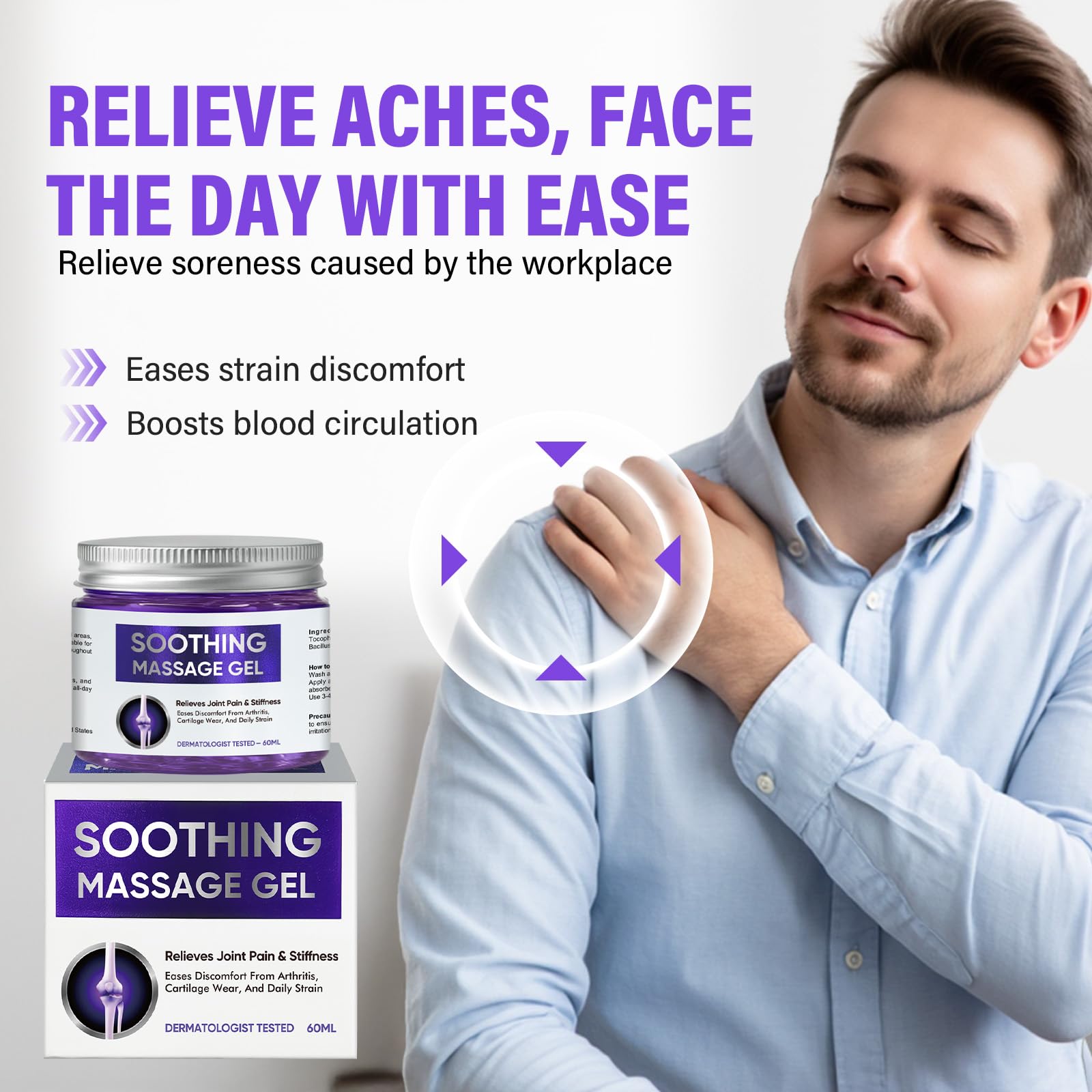 Joint Purple Gel, Fast-Absorbing Soothing Relief Massage Gel with Natural Extracts, Support Muscle, Joint, Shoulder, Knee, Back, Lumbar & Muscle Stiffness WKCWKC buy supplements canada