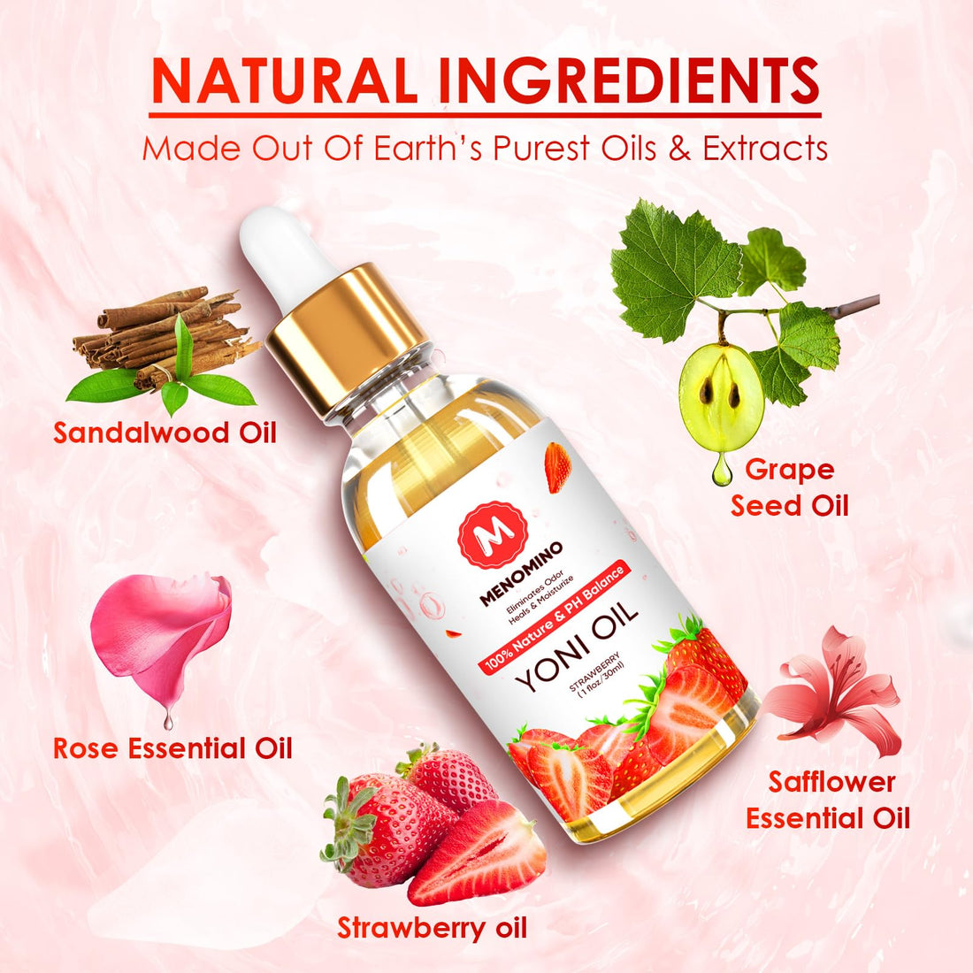 2 Pack Yoni Oil Feminine Oil for Women pH Balance - Feminine Deodorant - Vaginal Moisturizer - Eliminates Odor MENOMINO buy supplements canada