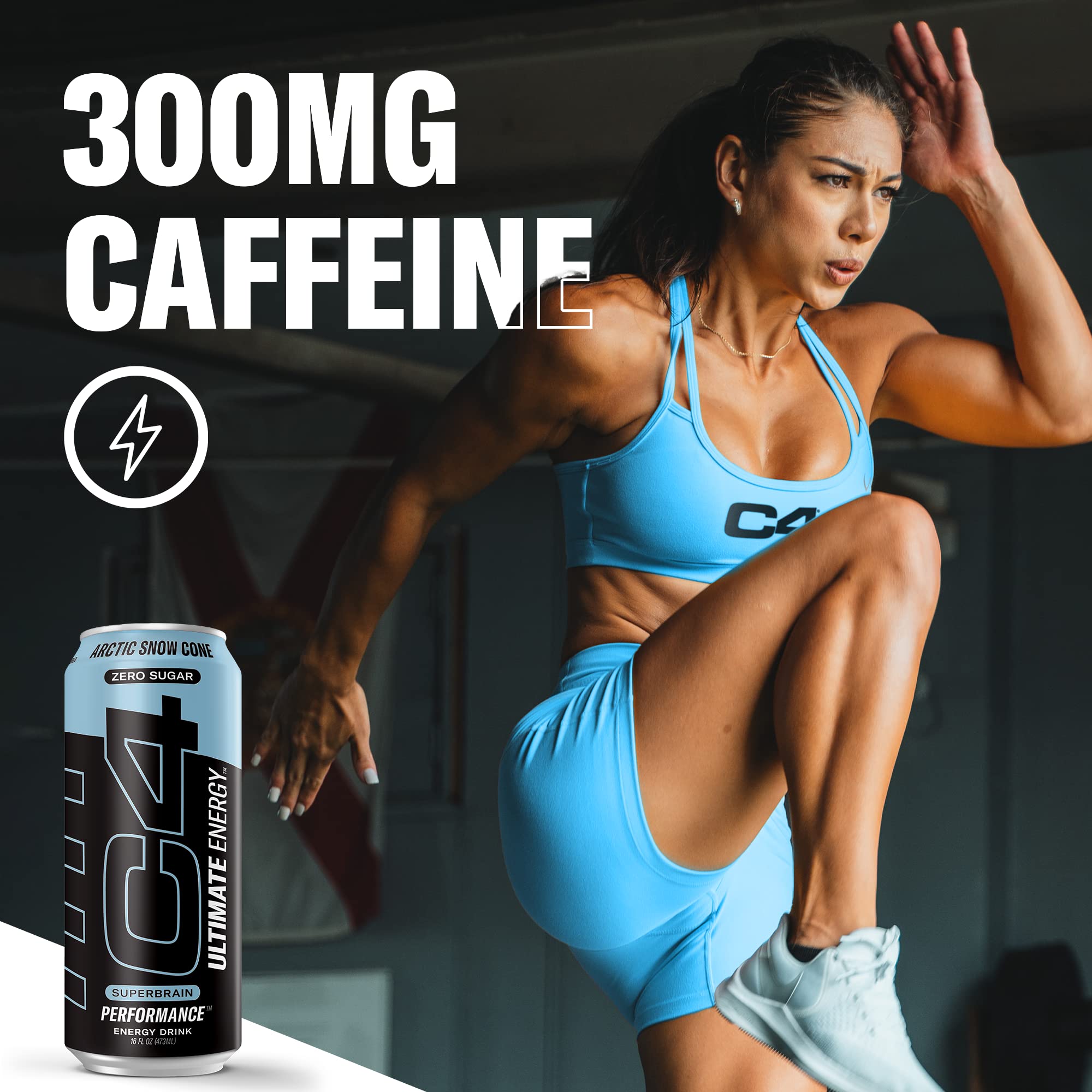 C4 Ultimate Sugar Free Energy Drink 16oz (Pack of 24) | Arctic Snow Cone | Pre Workout Cellucor buy supplements canada