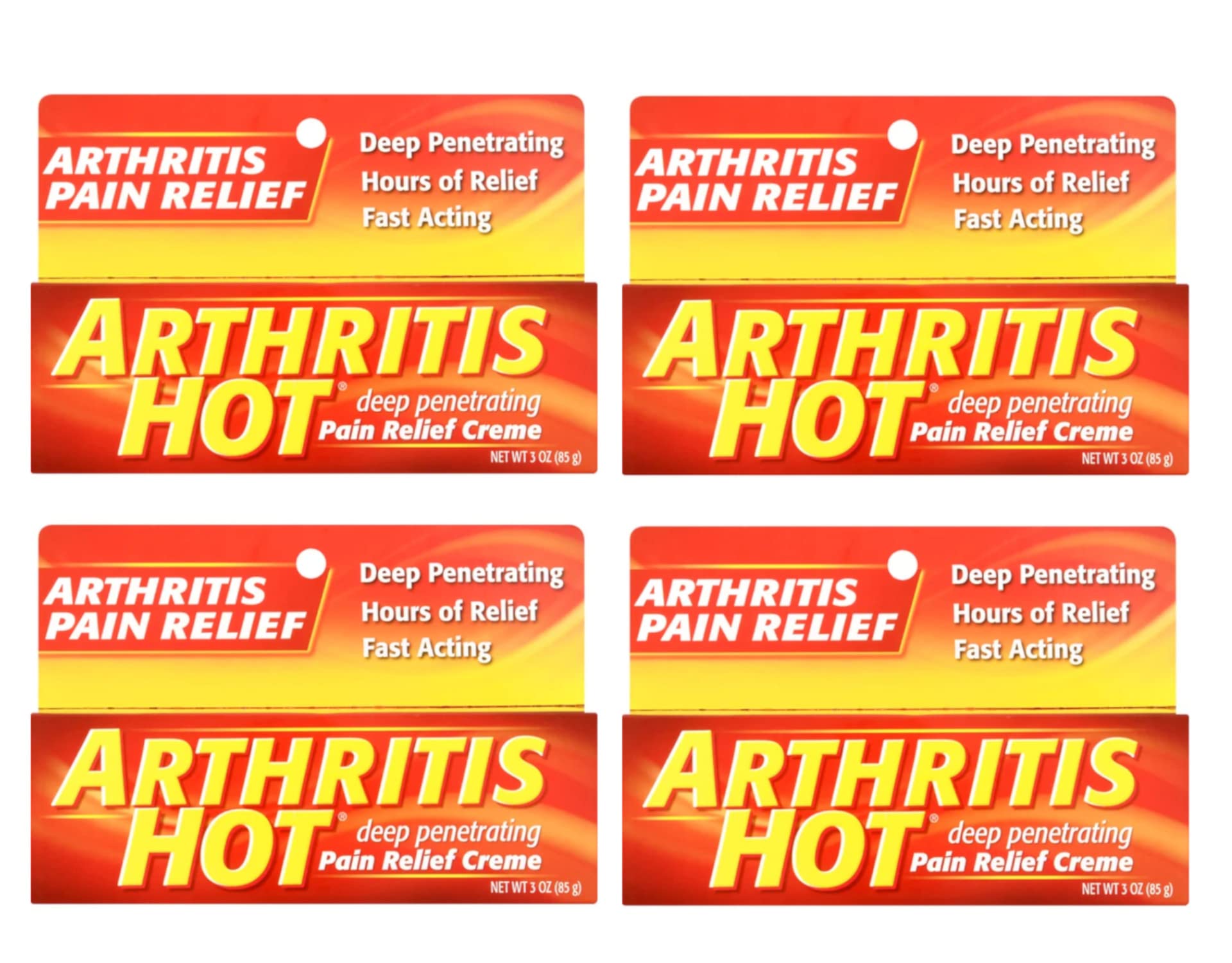 Arthritis Hot Pain Relief Creme 3 oz (Pack of 4) Arthritis Hot buy supplements canada