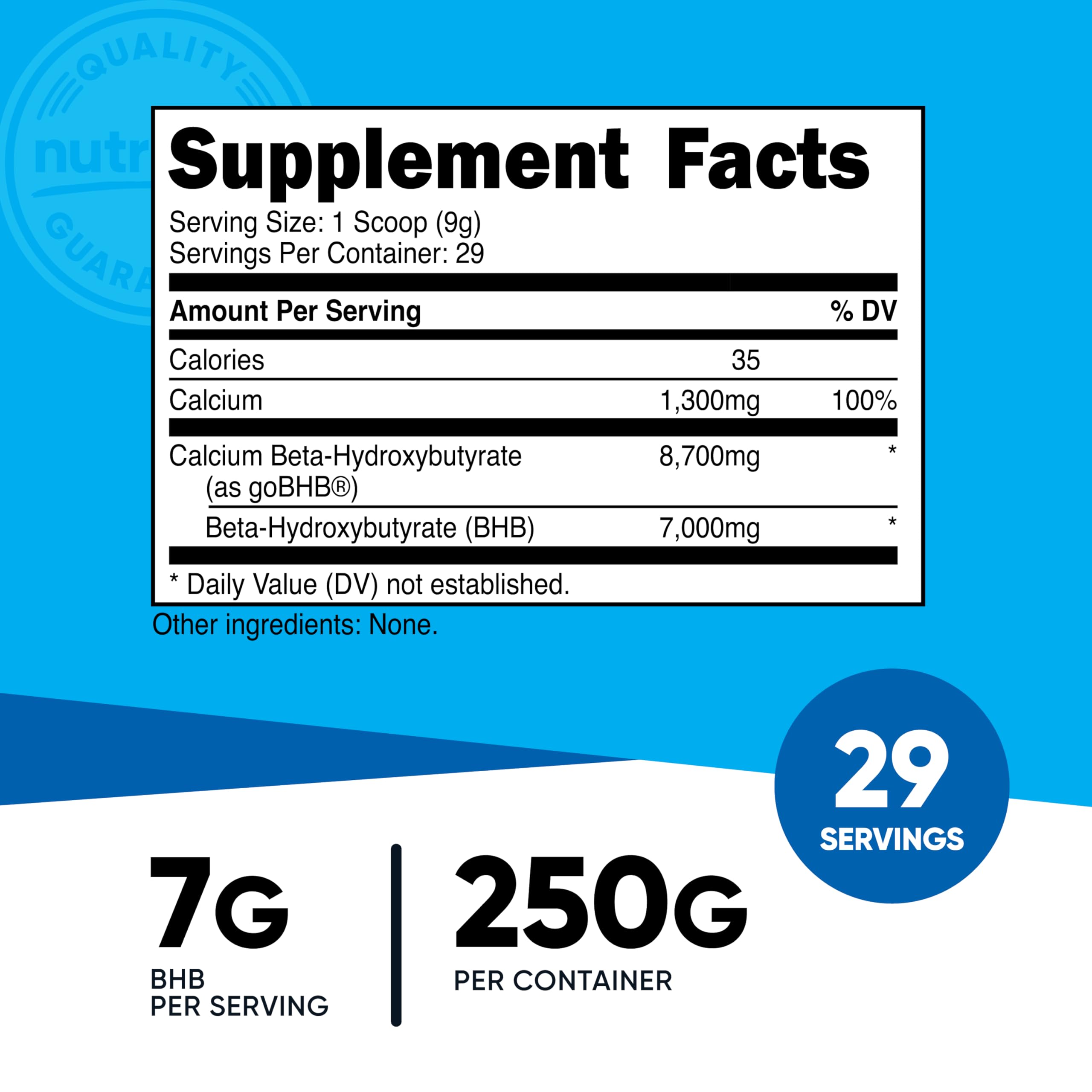 Nutricost Calcium BHB (250g) Unflavored - Calcium Ketone Salt - Non-GMO Gluten-Free Nutricost buy supplements canada