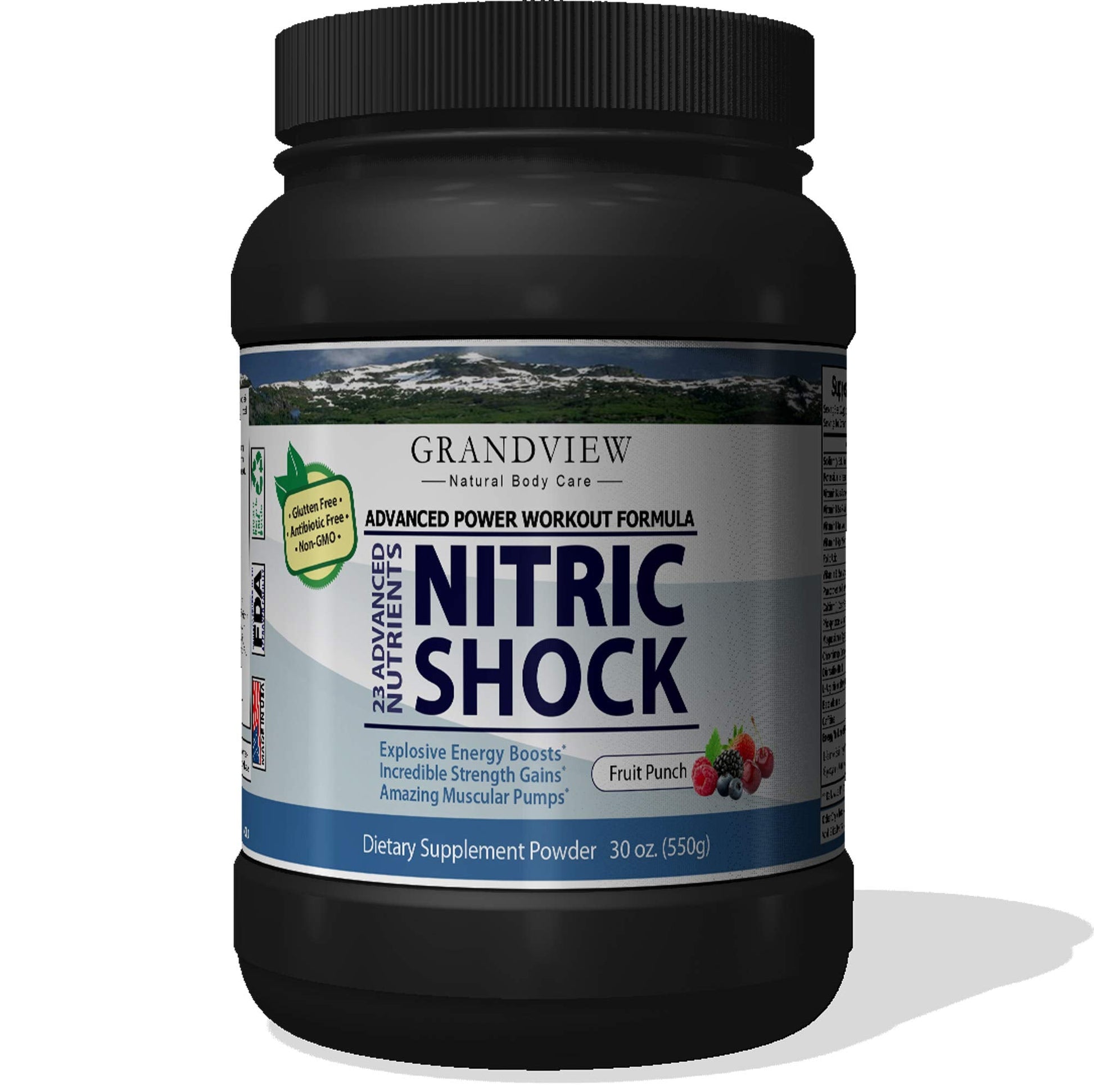 N Shock- Pre Workout Powder, x10 Strength, 44 Servings, (Fruit Punch) Boost Energy Grandview Natural Body Care buy supplements canada