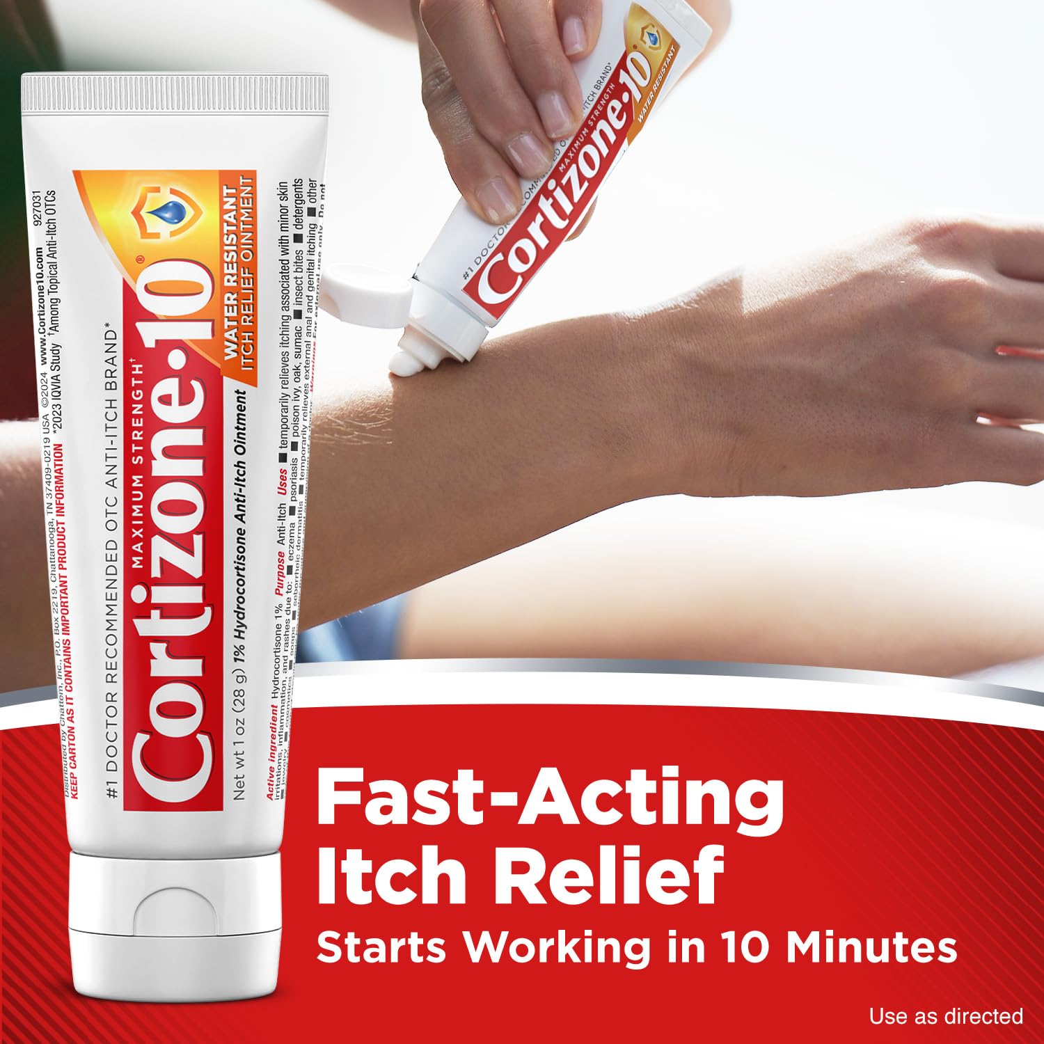 Cortizone-10 Maximum Strength Water Resistant Itch Relief Ointment, 1% Hydrocortisone, Fast-Acting, Anti-Itch Cream for Bug Bites, Rash, Eczema, Psoriasis, Poison Ivy, Oak, Sumac & More, 1 oz Cortizone 10 buy supplements canada