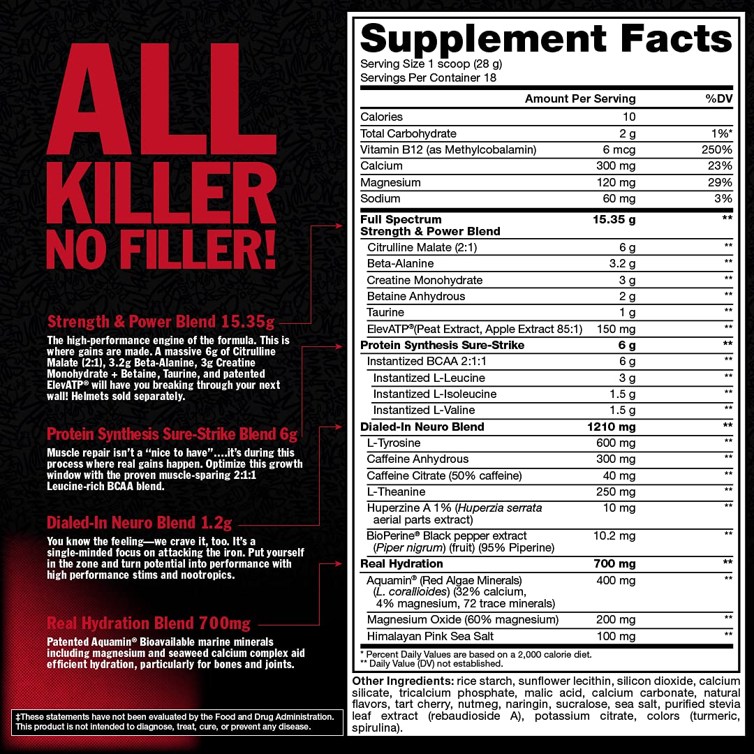 Mutant Madness All-in | Full Dosed Pre-Workout - Tropical Cyclone - 18 Serving - 504 g Mutant buy supplements canada
