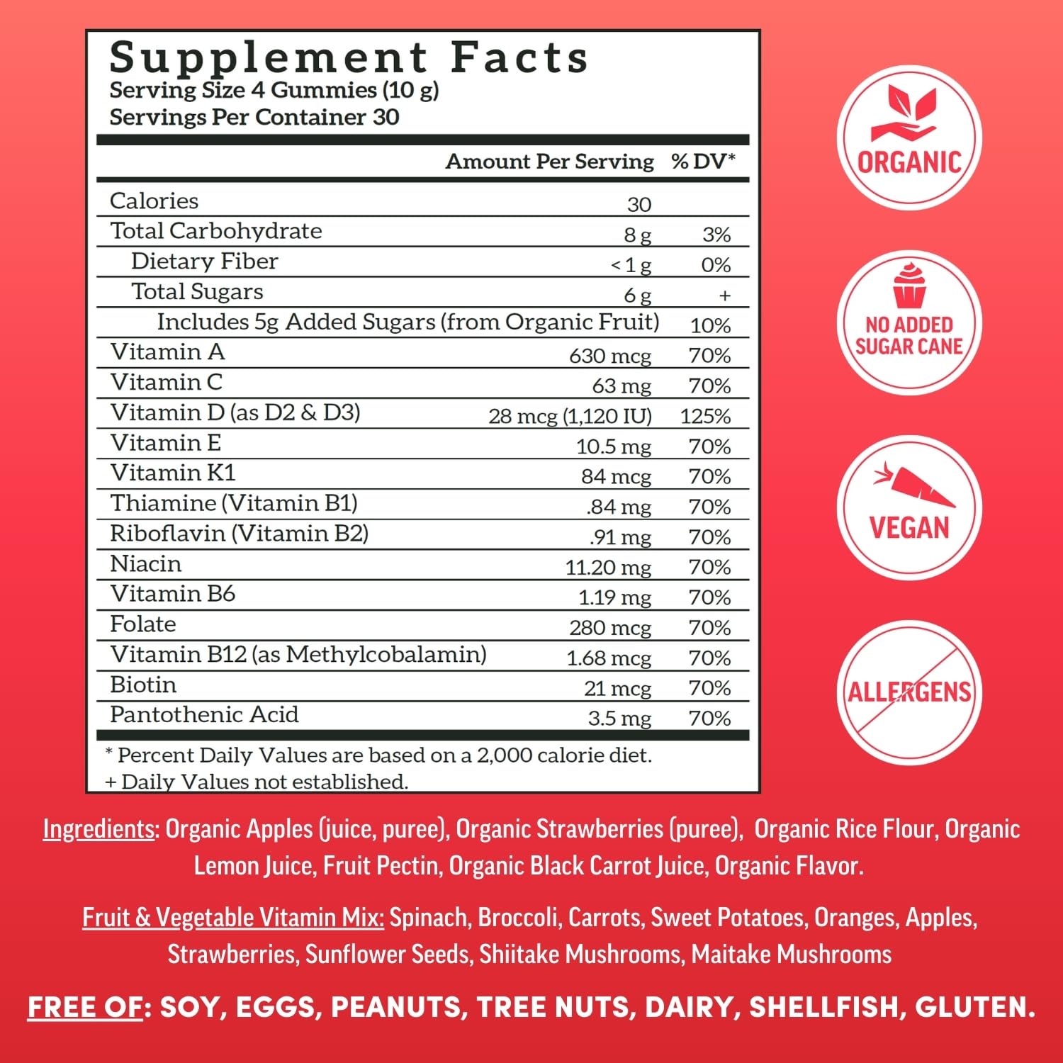 Llama Naturals Multivitamin for Women & Men, Vegan, Organic Gummies with Vitamin D, C & K, Adults Real Fruit Gummy Vitamins Llama Naturals buy supplements canada