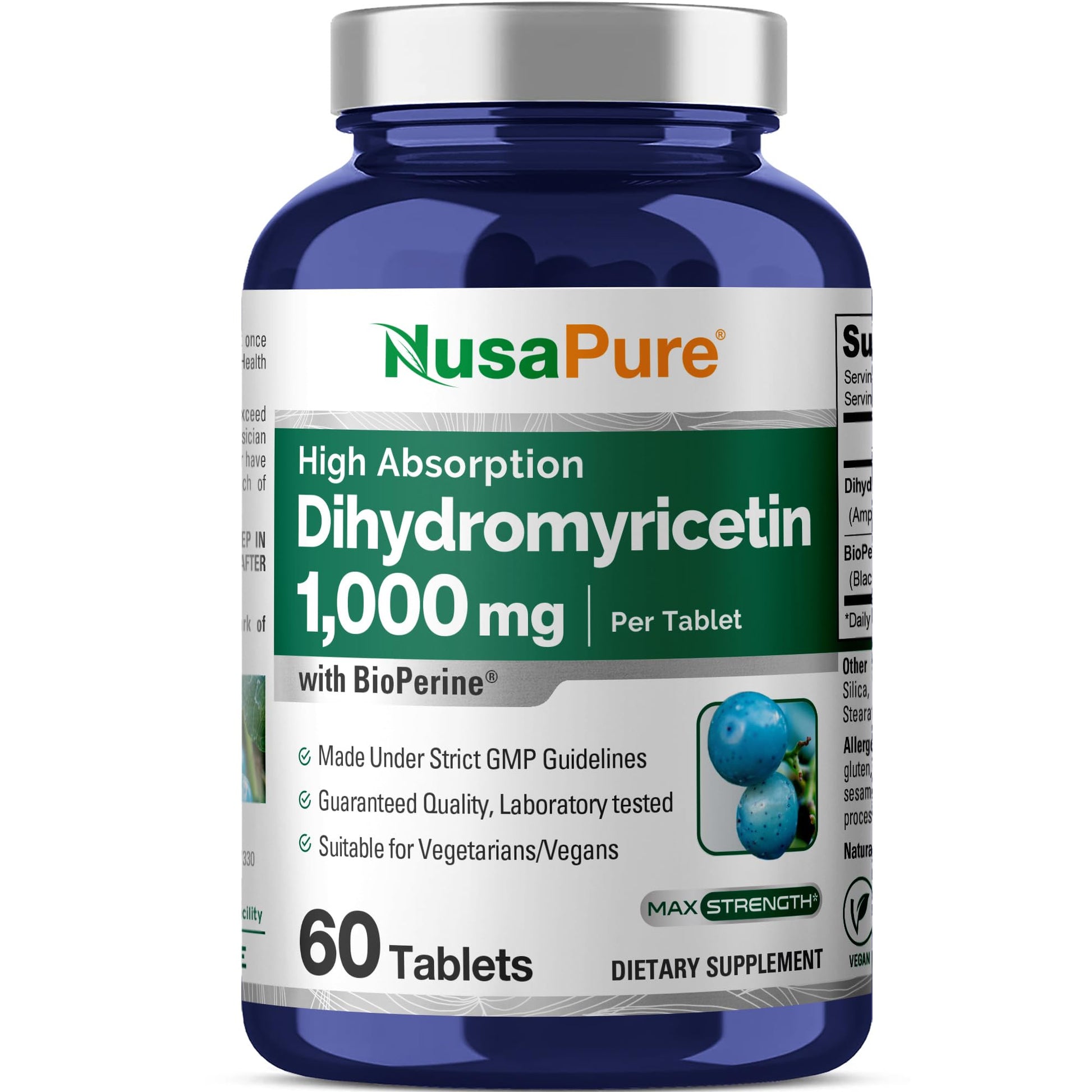 NusaPure Dihydromyricetin (DHM) 1,000mg 60 Veggie Tablets (No GMO & 100% Vegetarian) NusaPure buy supplements canada