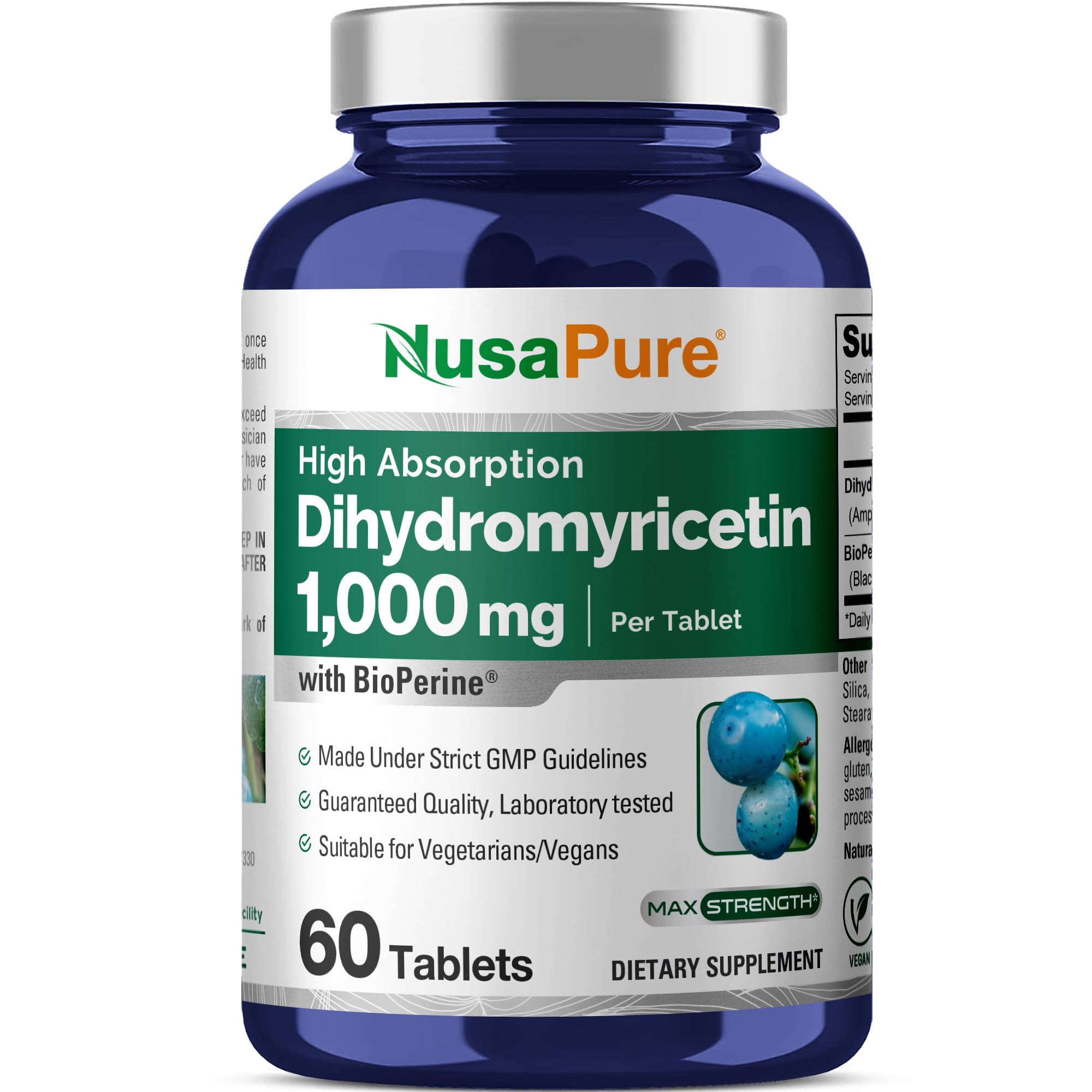 NusaPure Dihydromyricetin (DHM) 1,000mg 60 Veggie Tablets (No GMO & 100% Vegetarian) NusaPure buy supplements canada