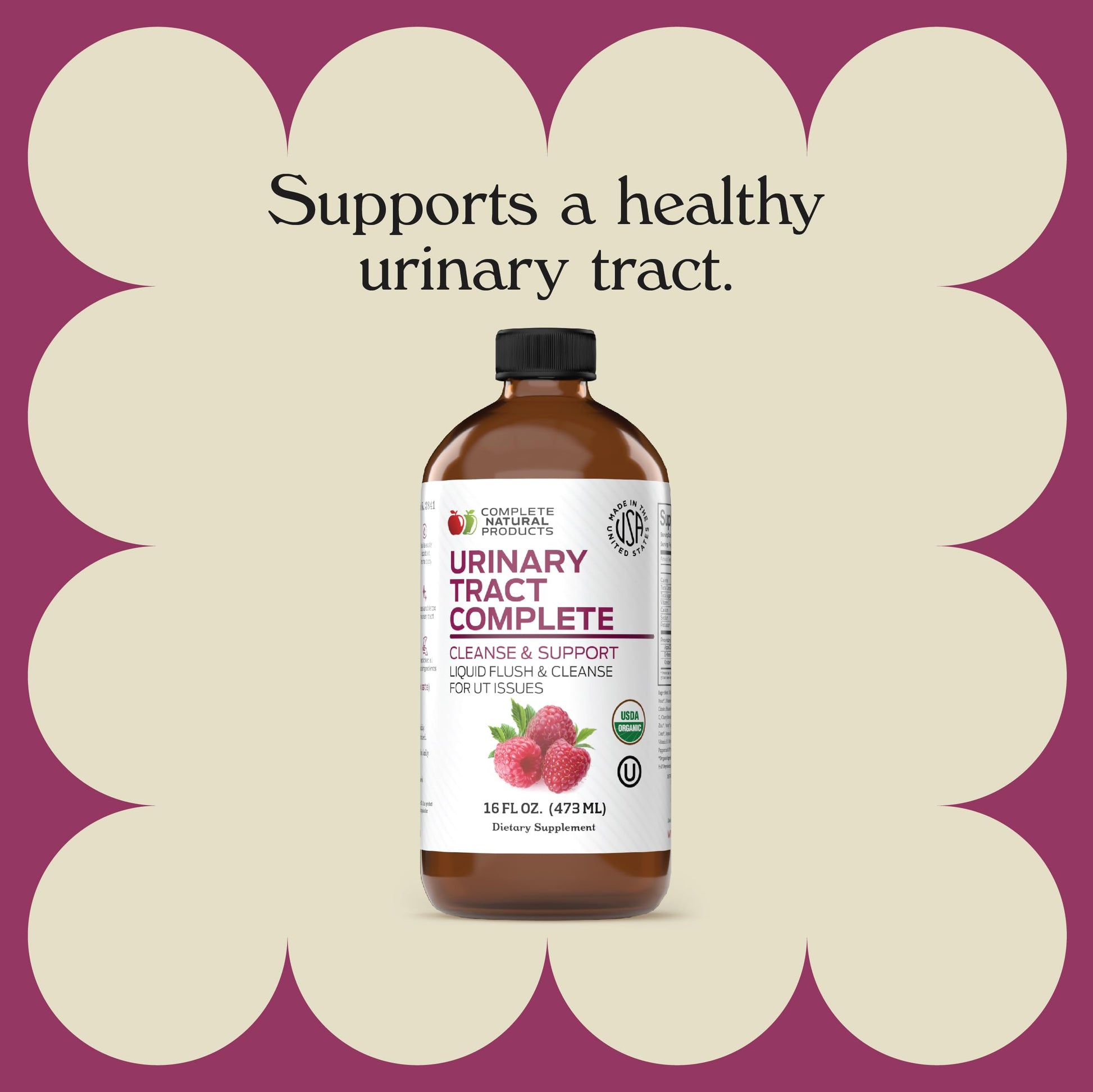 Complete Natural Urinary Tract Complete 8oz - Liquid Supplement for Urinary Tract Health with Organic Cranberry, D-Mannose, Beet Root, Fennel Seed, and Turmeric Complete Natural Products buy supplements canada