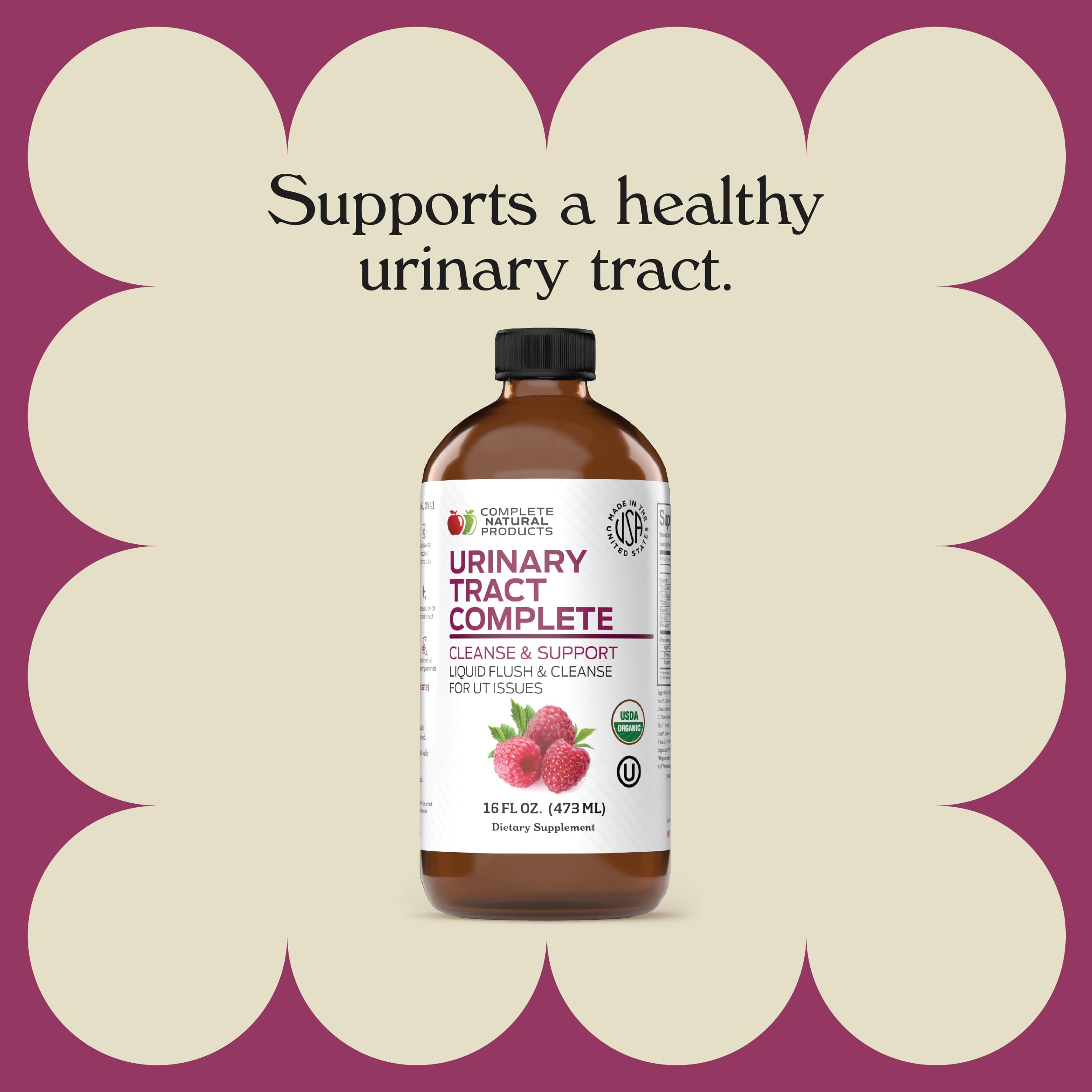 Complete Natural Urinary Tract Complete 8oz - Liquid Supplement for Urinary Tract Health with Organic Cranberry, D-Mannose, Beet Root, Fennel Seed, and Turmeric Complete Natural Products buy supplements canada