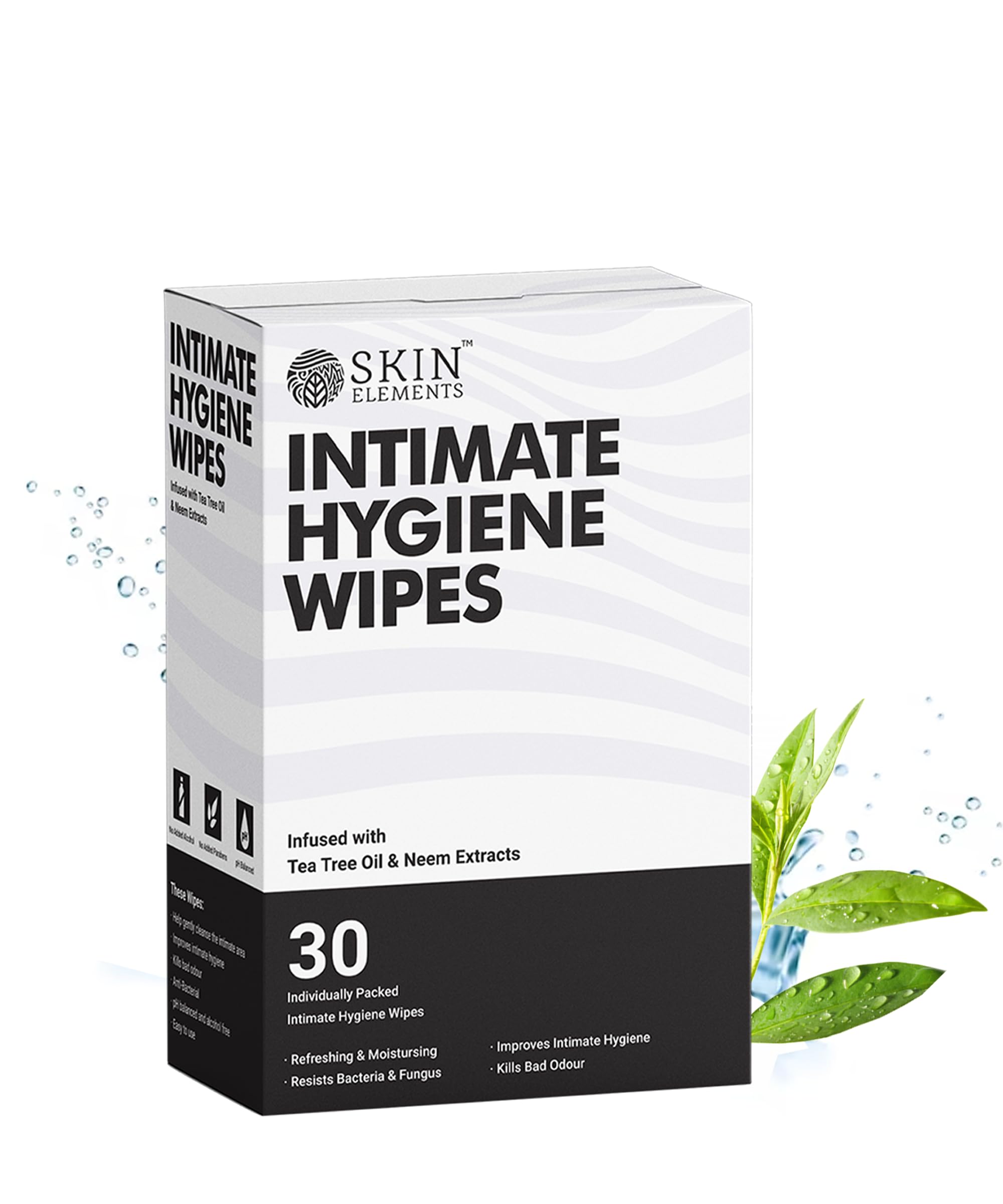 Skin Elements Intimate Hygiene Wipes | pH Balanced Wipes with Tea Tree Oil | Avoids Itching and Bad Odor Skin Elements buy supplements canada