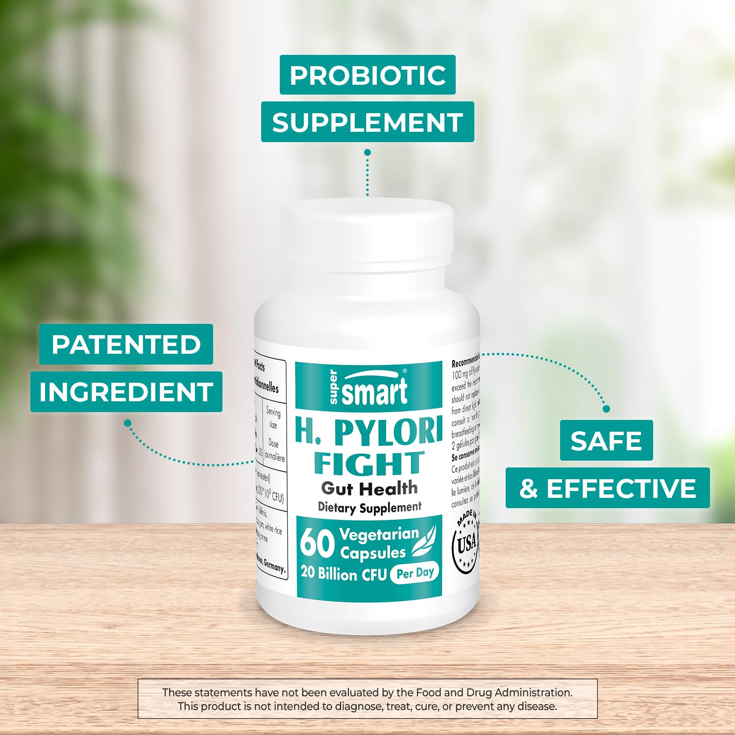 Supersmart - H. Pylori Fight Natural Treatment 20 Billion CFU per Day (Probiotic Lactobac Supersmart buy supplements canada