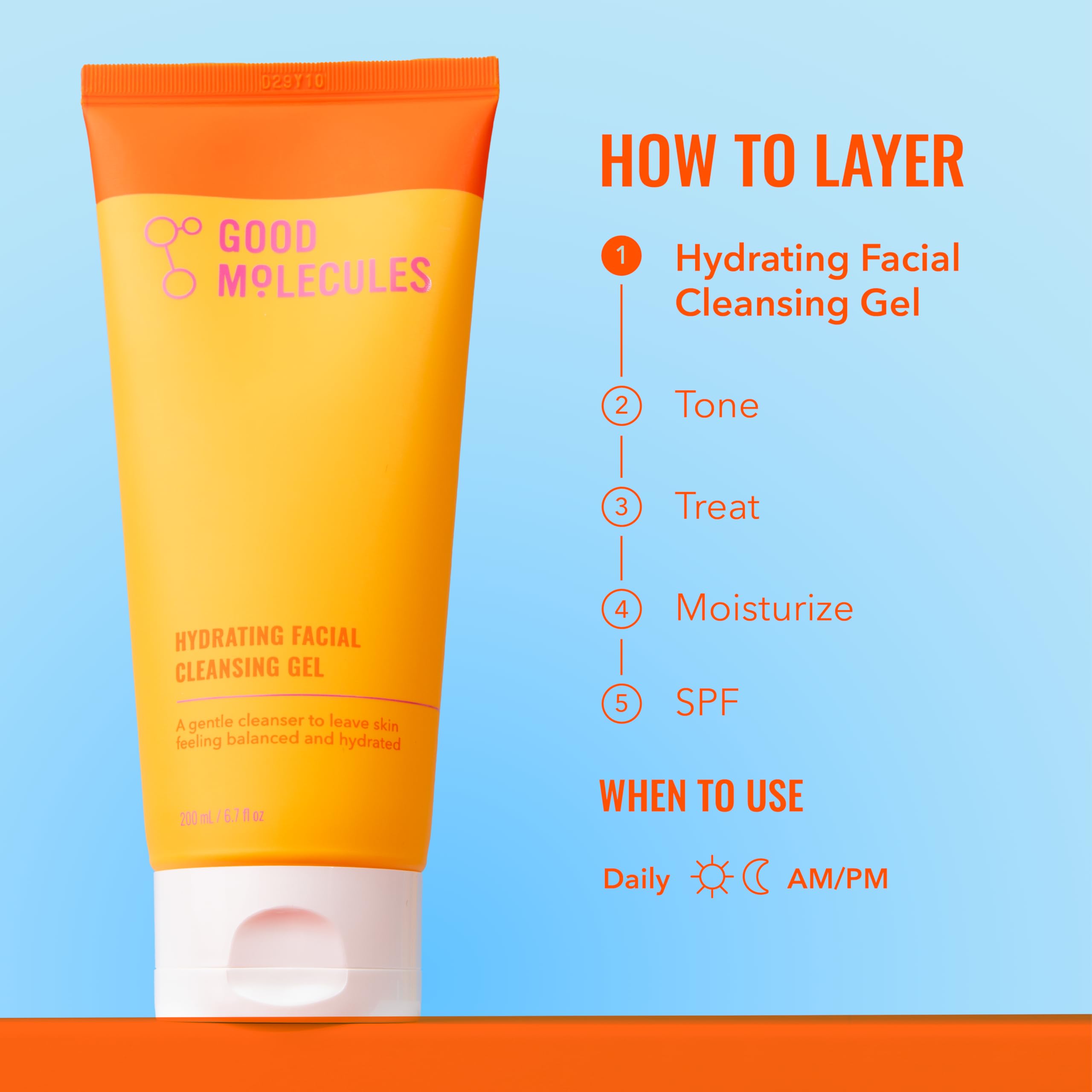 Good Molecules Hydrating Facial Cleansing Gel - Face Wash with Rosewater and Pineapple Extracts to Brighten, Cleanse, and Moisturize - Facial Cleanser, Skin Care Good Molecules buy supplements canada